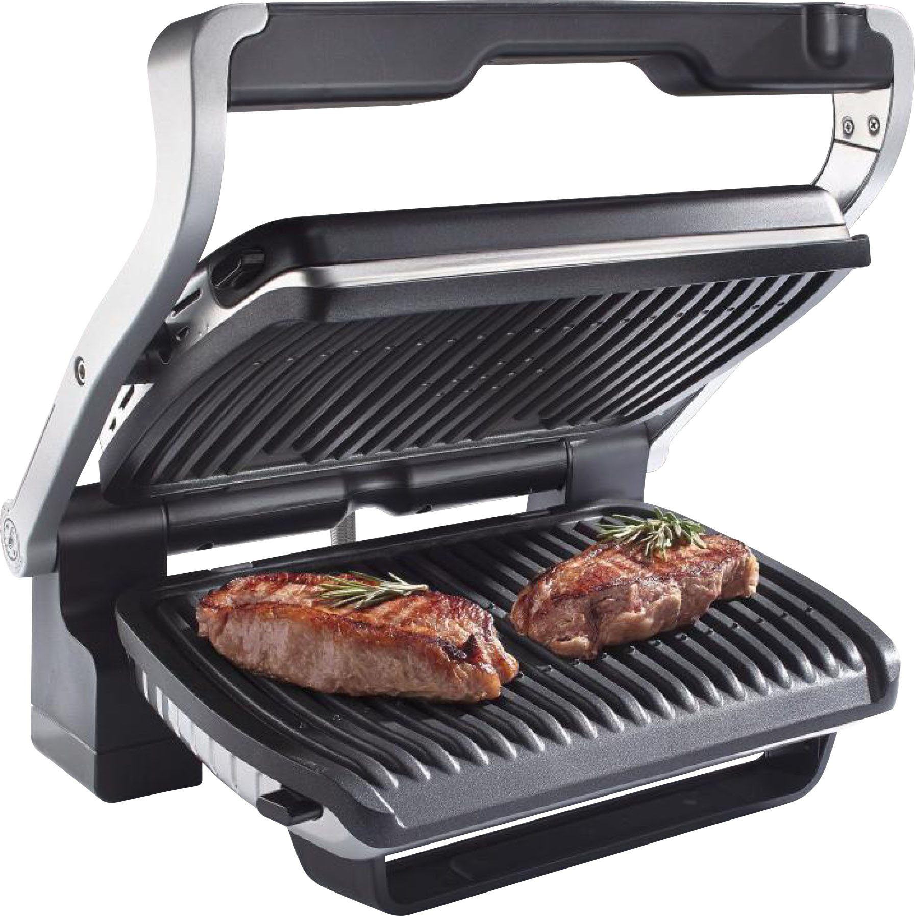 Tefal Contactgrill Optigrill GC705D 6 programma’s, past temperatuur en grillcyclus aan het...