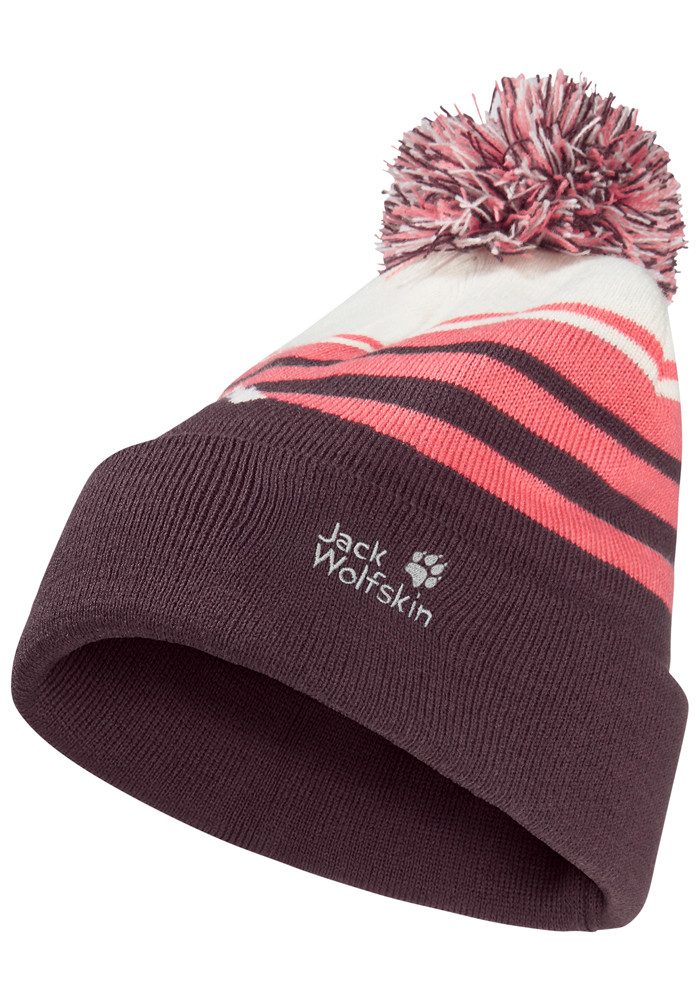 Jack Wolfskin Pomponmuts STRIPY POMPOM BEANIE K