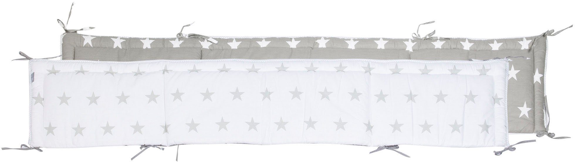 Roba® Compleet bed Little Stars, 70x140 cm Matras, kinderbedset en hemel, tot kinderbed om te bouwen (6-delig)