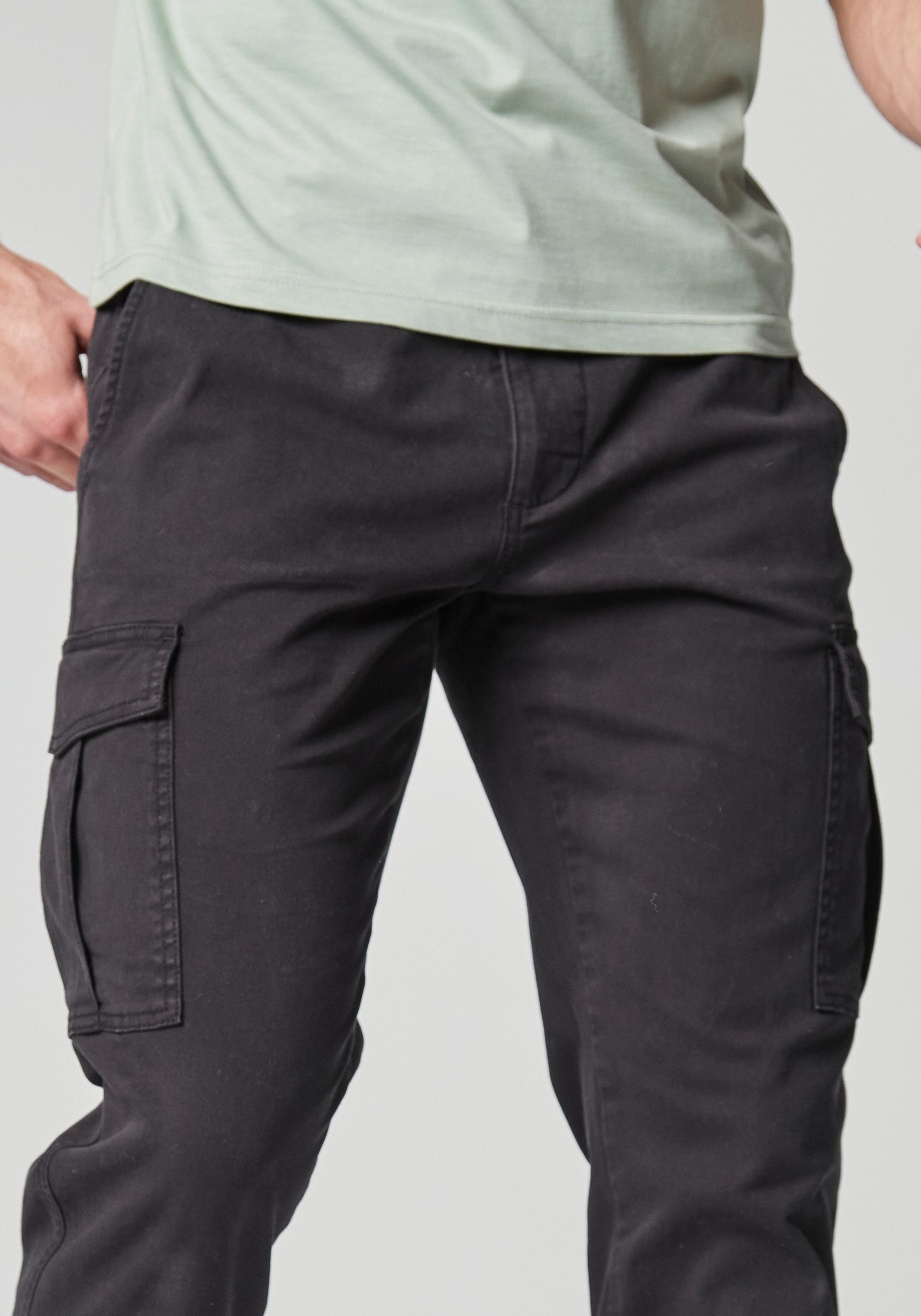 AUTHENTIC LE JOGGER Cargobroek met normale taillehoogte van elastische katoenkwaliteit