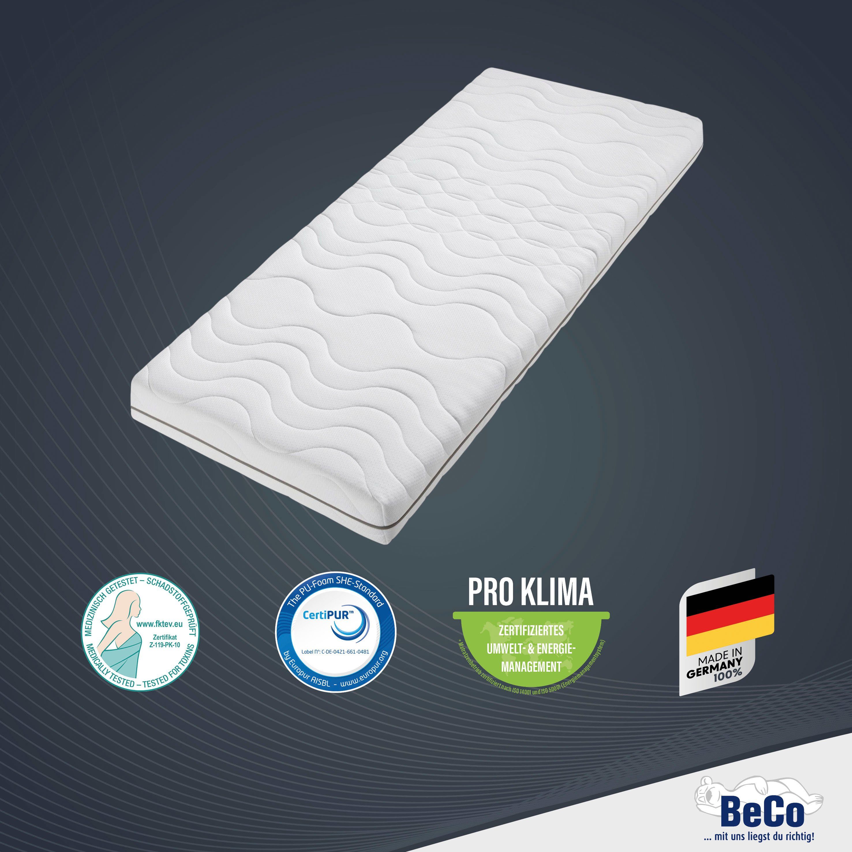 Beco Visco-matras Nightstyle Visko Matras, 90x200 cm (H3) getest door Stiftung Warentest hoogte 17 cm