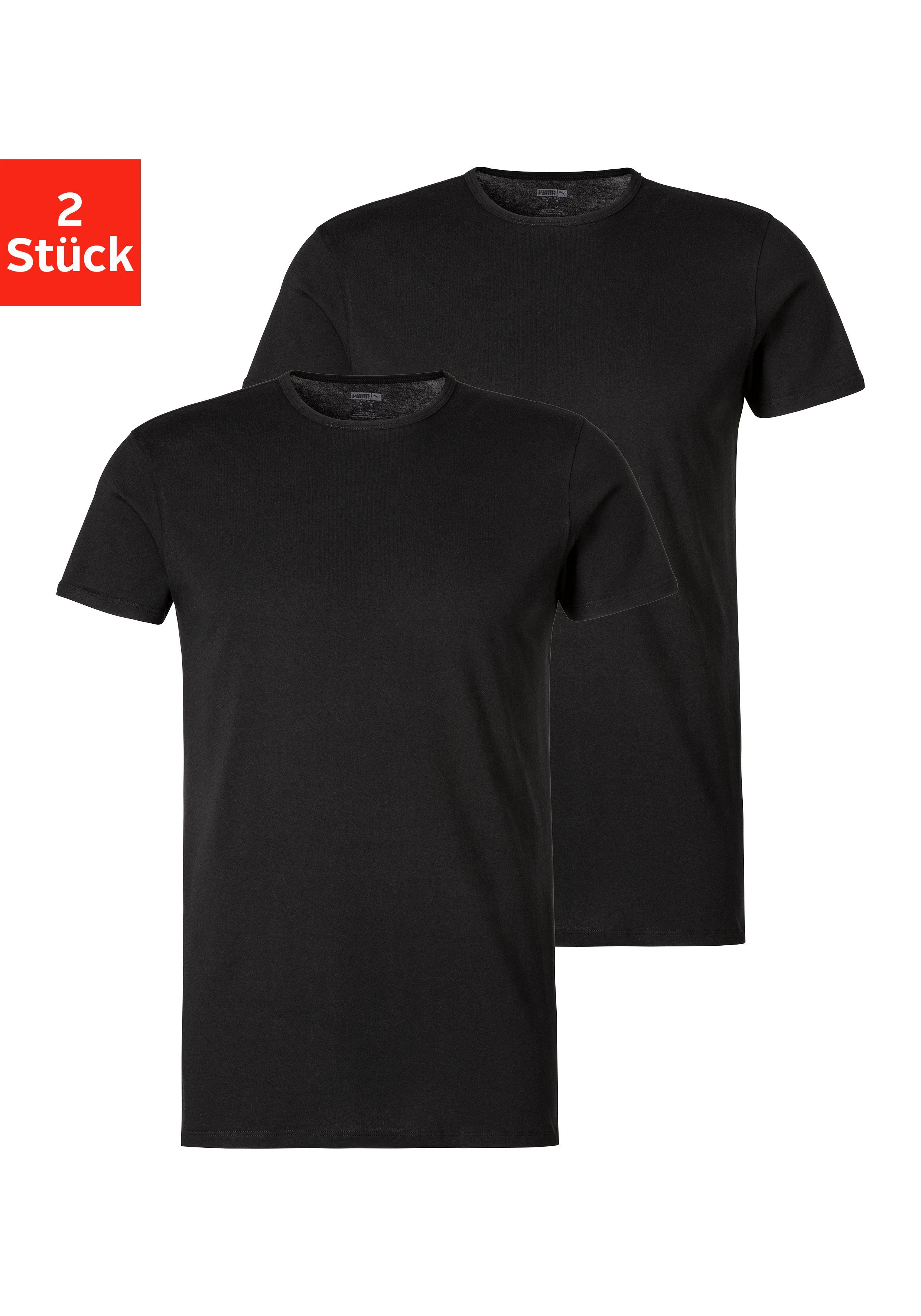 PUMA T-shirt met merklabel (Set van 2) heren t-shirts maat M zwart