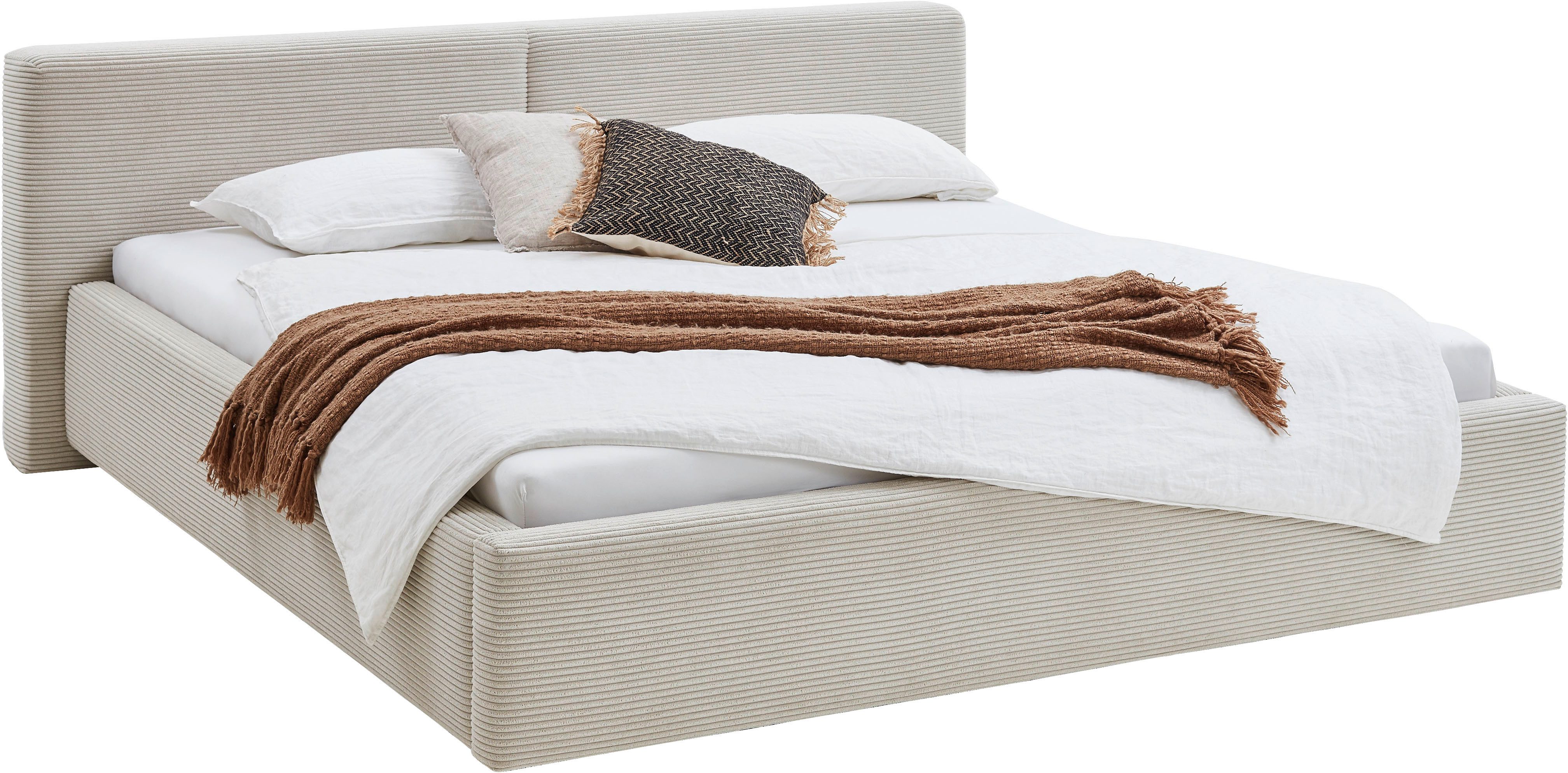 meise.möbel Gestoffeerd bed Cube optioneel met matras en bedlade