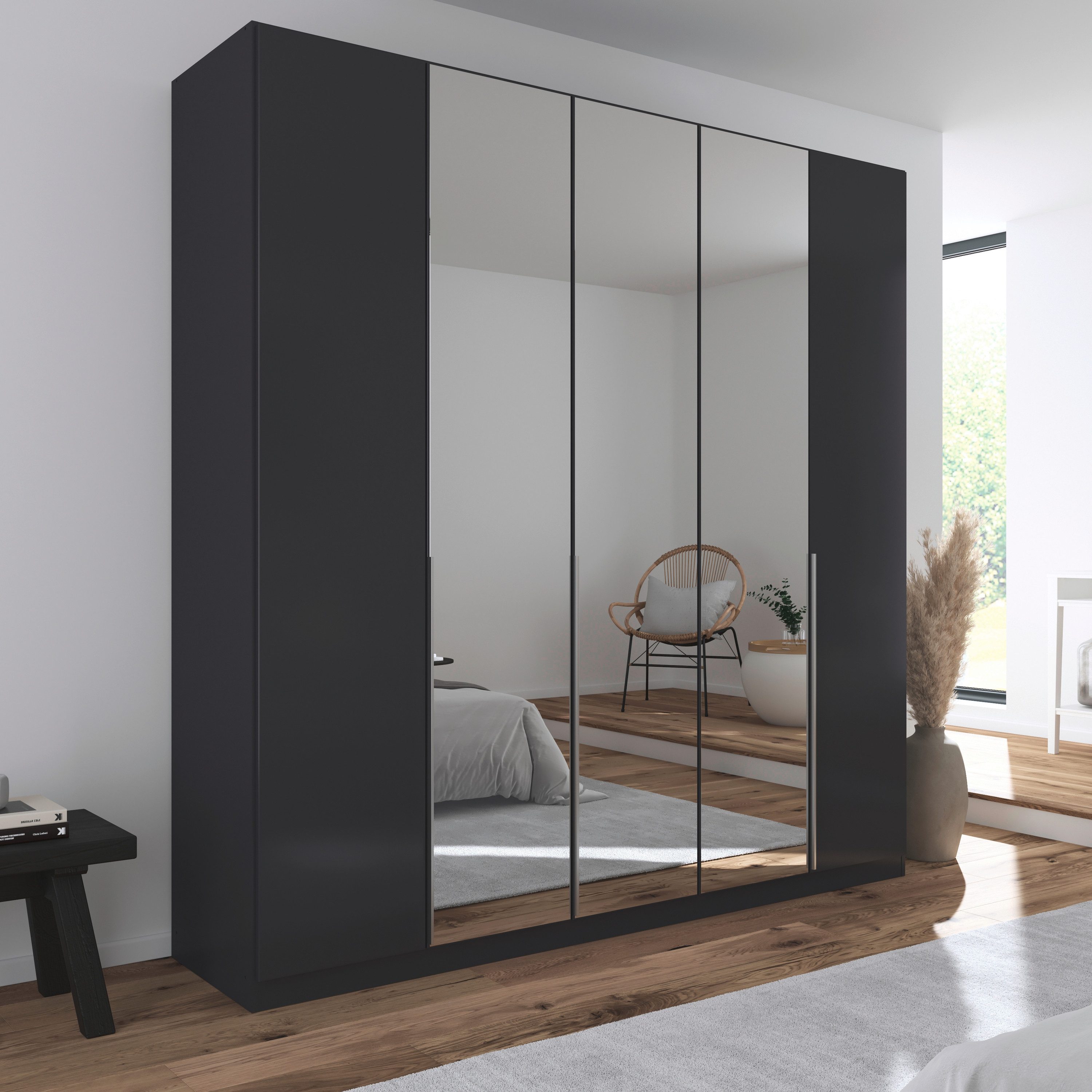 rauch Draaideurkast Kledingkast kast garderobe AGORDO met decor- of hoogglansfront doordachte binnenuitrusting, in 6 breedtes en 2 hoogtes made in germany