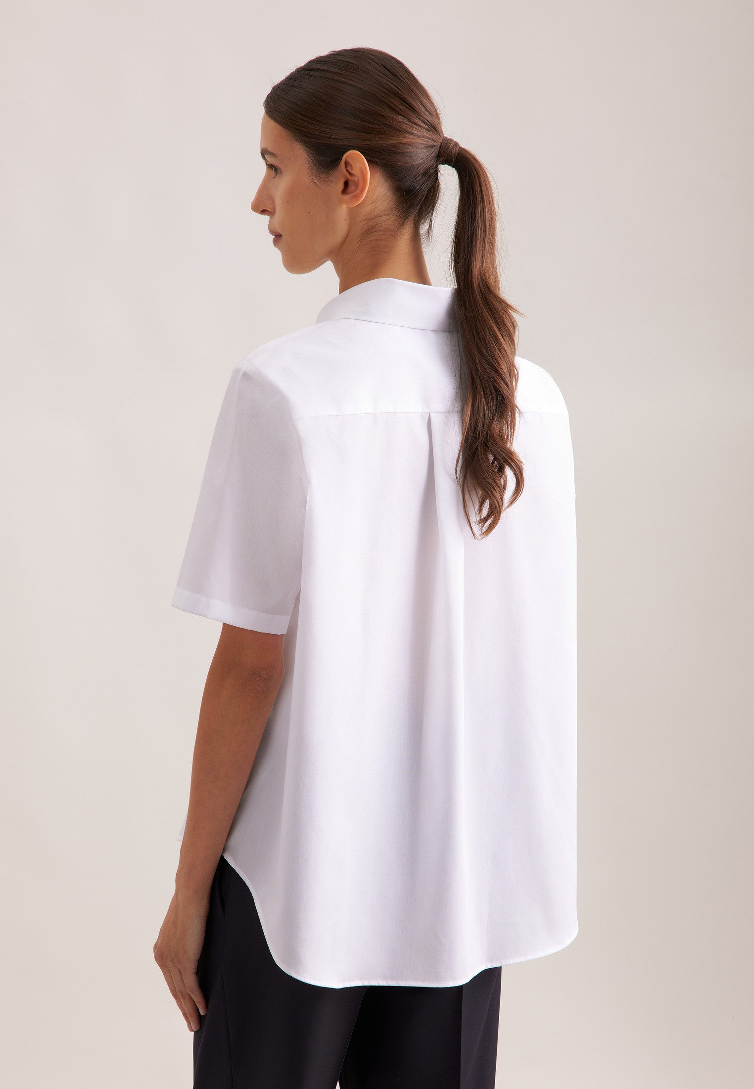 seidensticker Overhemdblouse 1/2 kraag uni