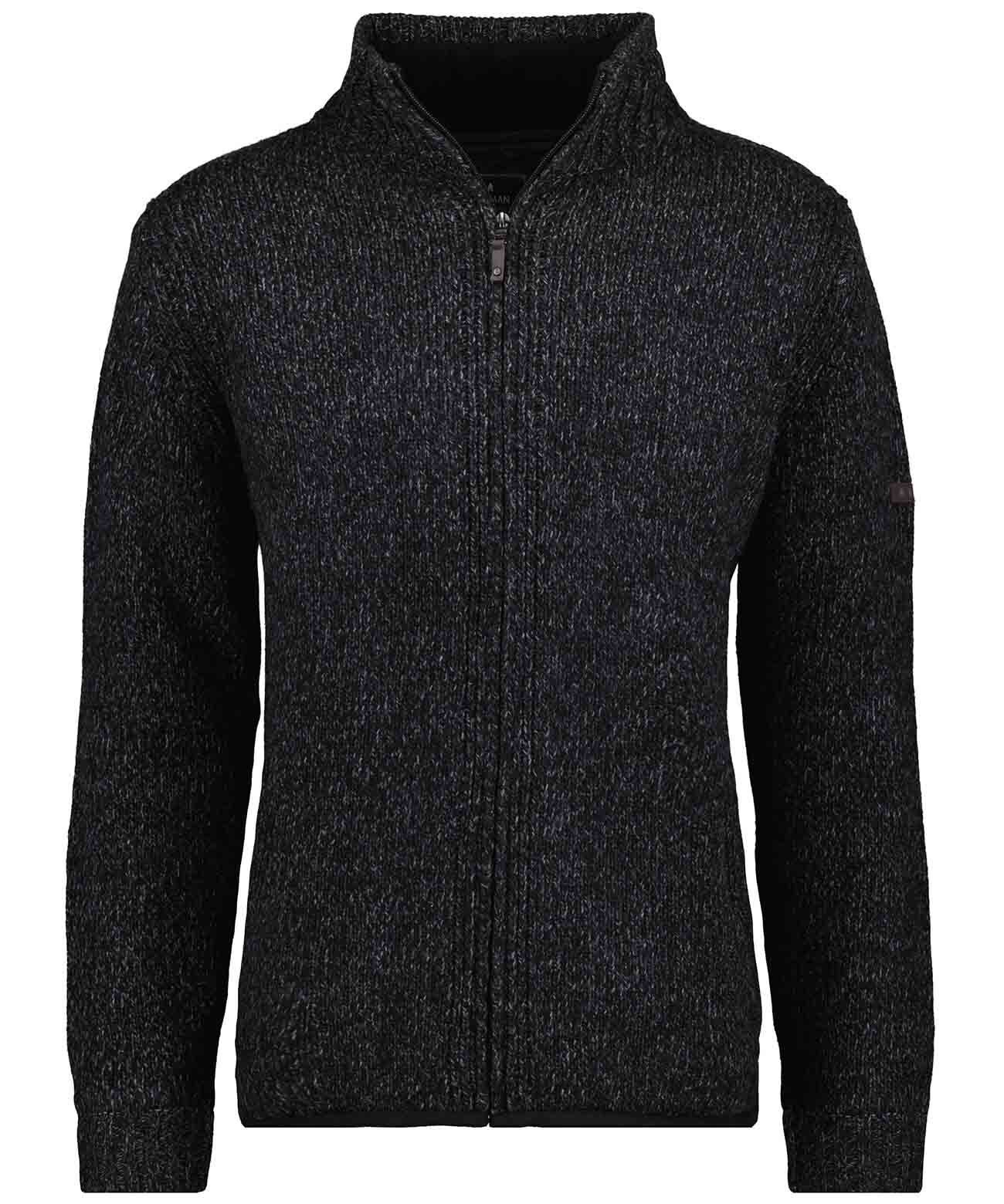 RAGMAN Gebreid fleecejack heren jassen maat 6XL (62/64) zwart