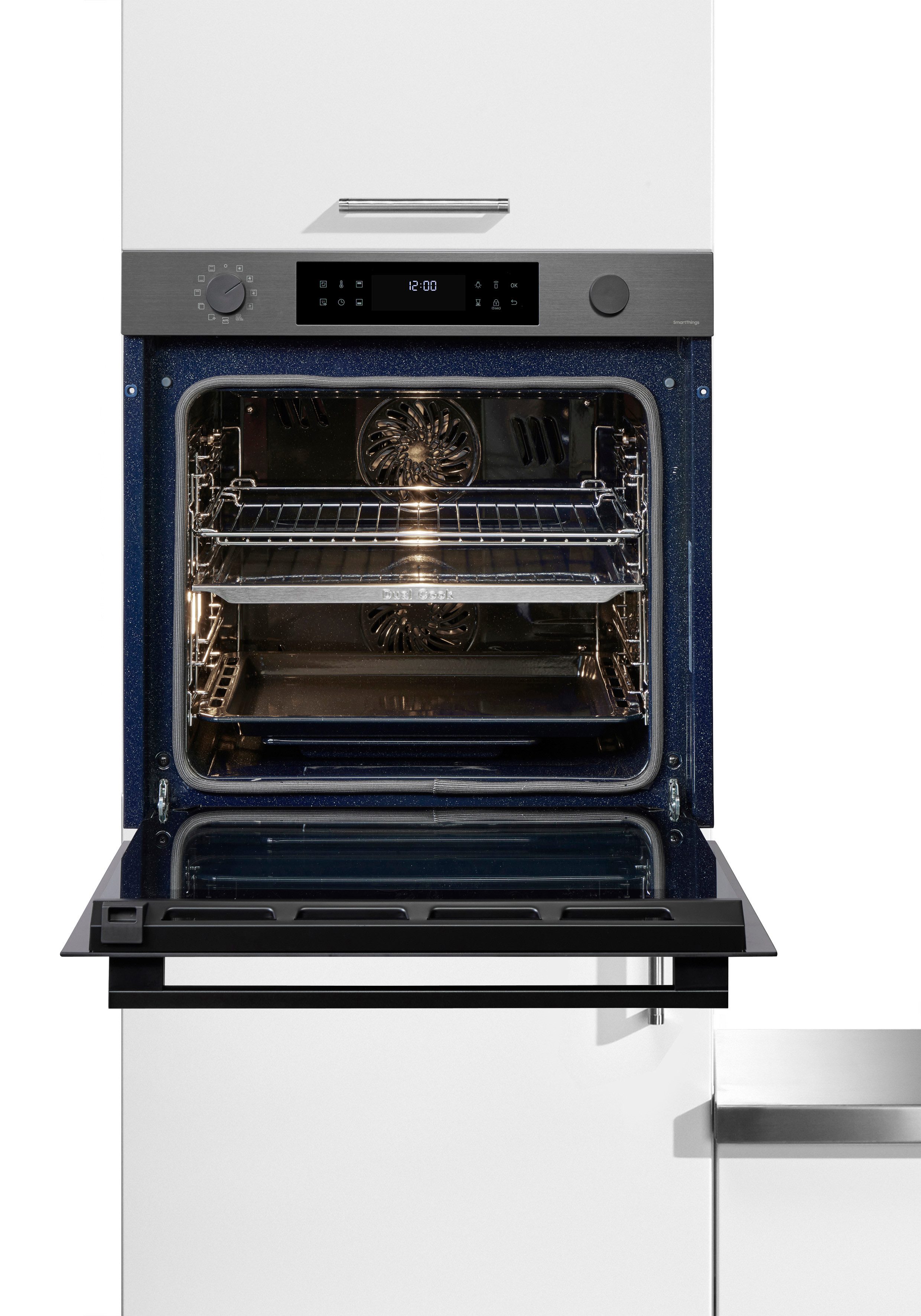 Samsung Inbouw pyrolyse oven NV7B44503DB Dual Cook – 1 Oven. Twee kookruimtes. Max. flexibiliteit. In matte optiek.