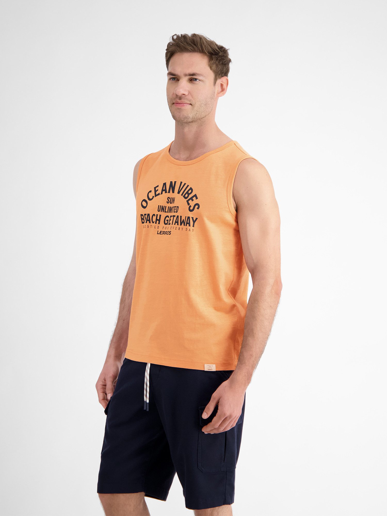 Lerros Muscle-shirt LERROS heren tanktop met borstprint