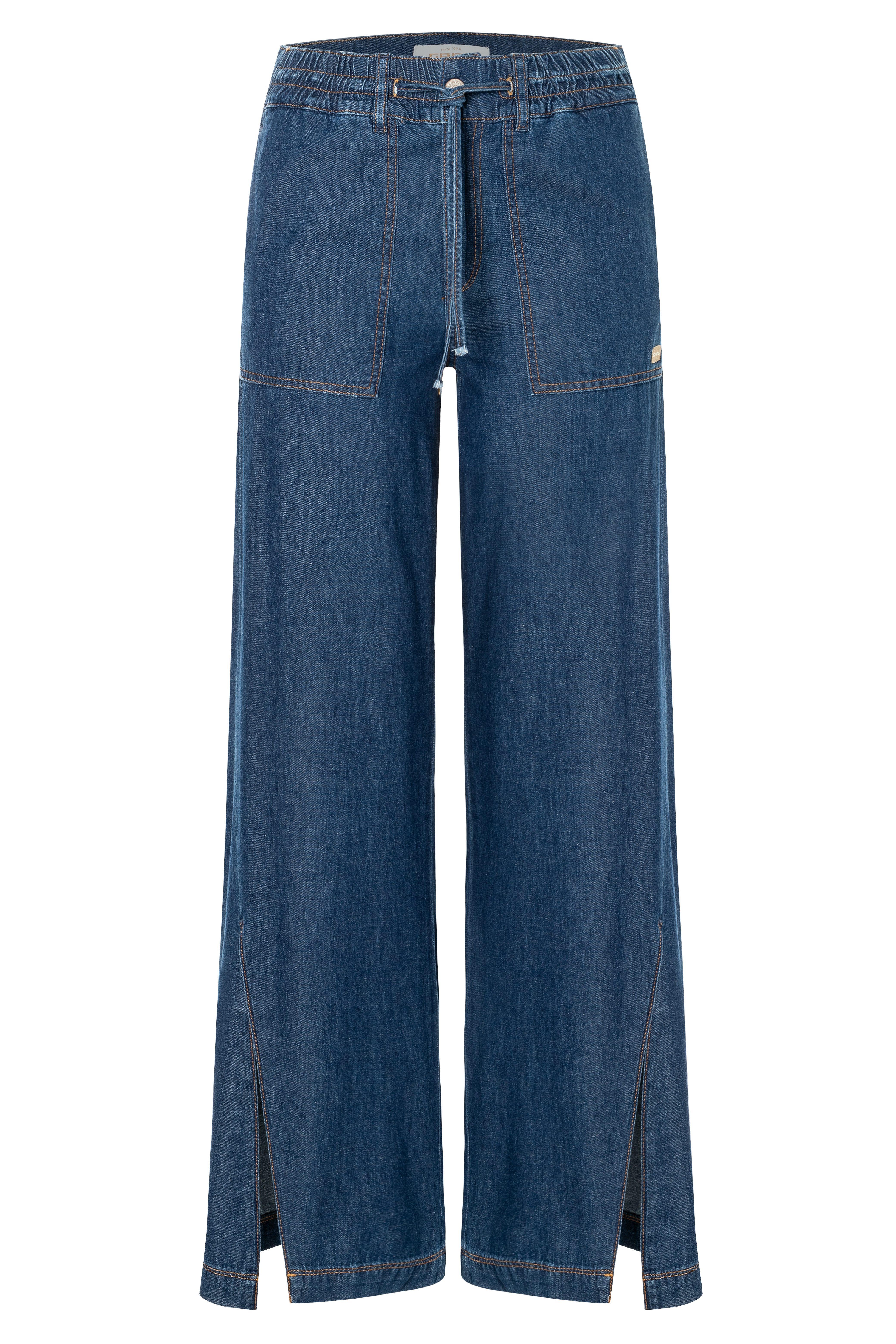 GANG Wijde jeans 94PAIGE WIDE met ingezette zijstrip