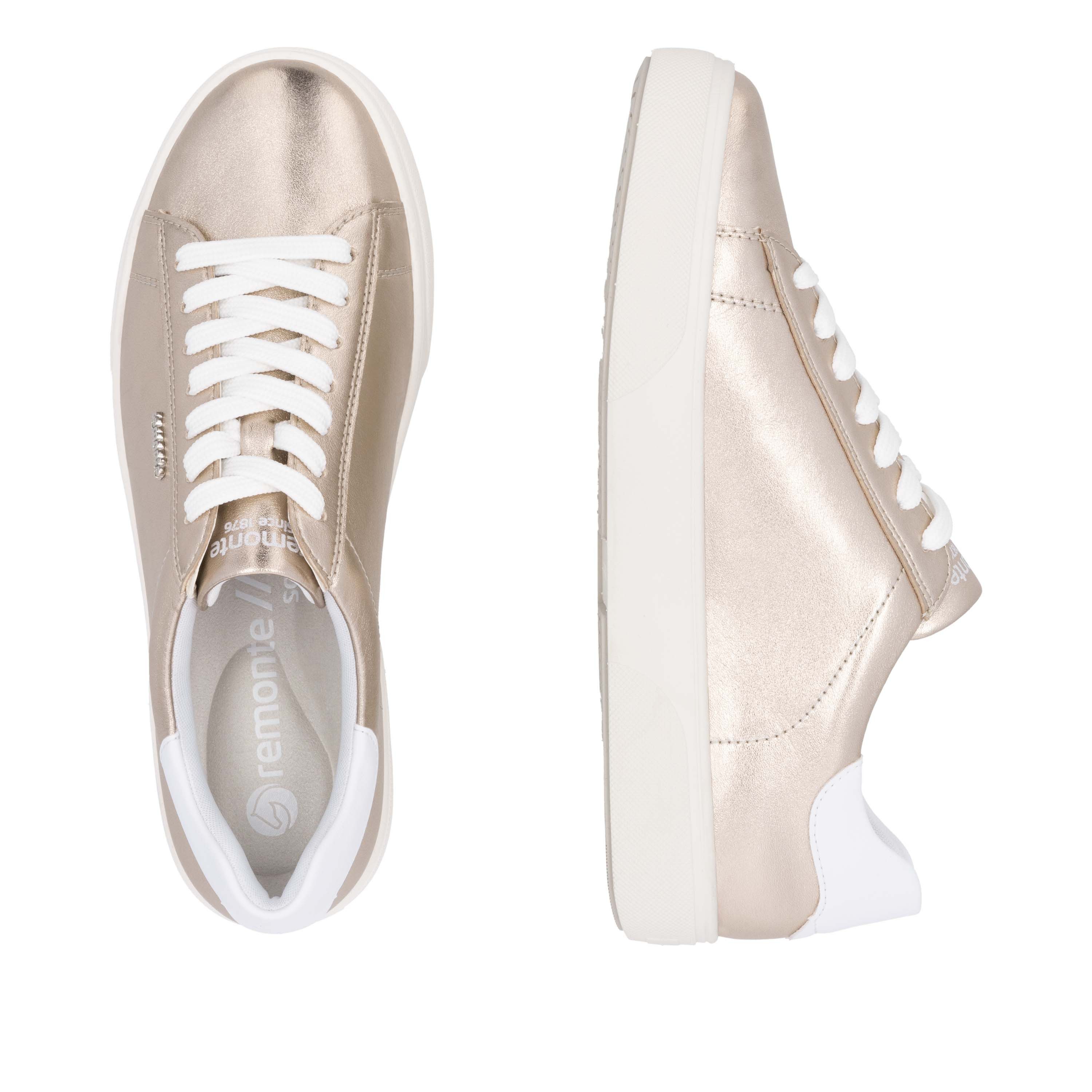 Remonte Plateausneakers , veterschoen, vrijetijdsschoen, lage schoen met contrastafwerking