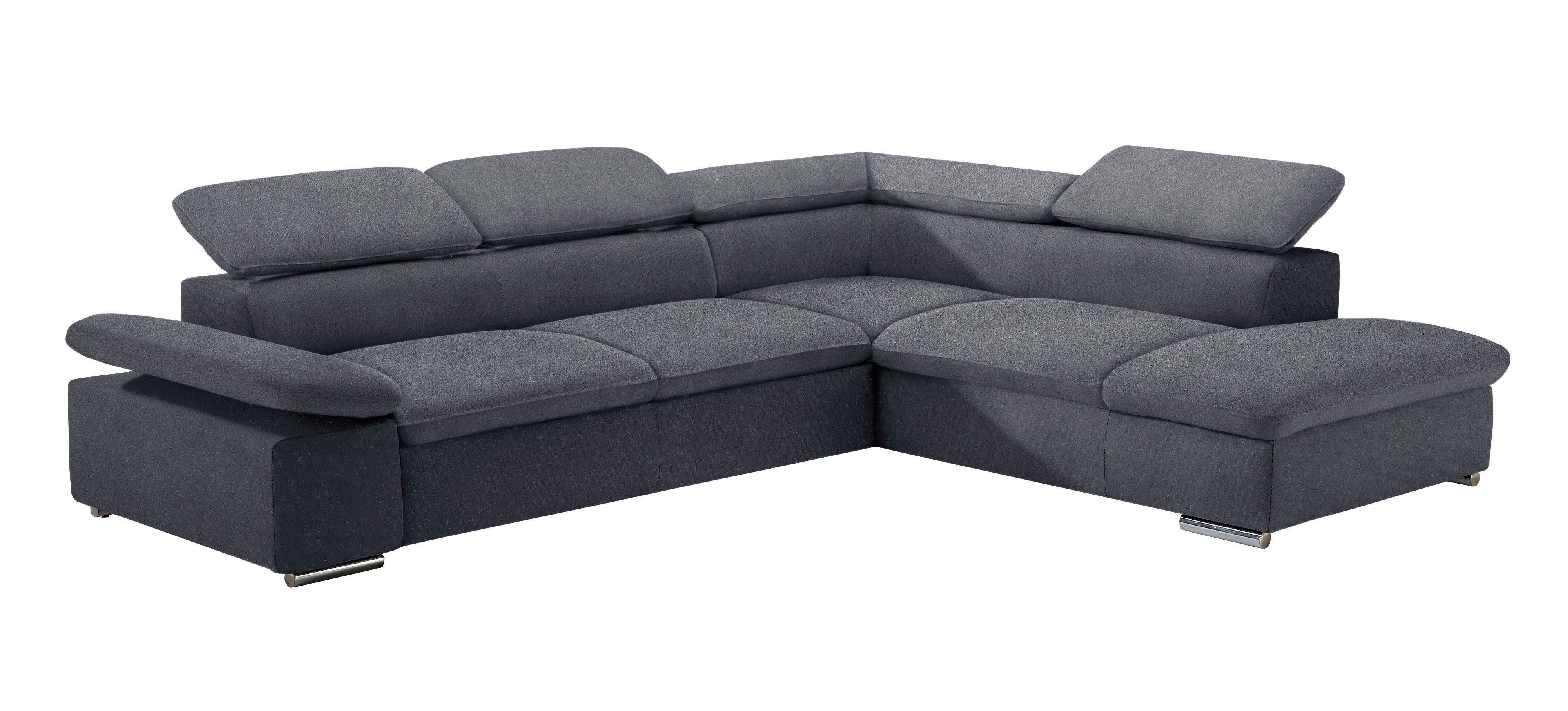 sit&more Hoekbank Valentine, L-vorm, bank met verstelbare arm- en hoofdsteun