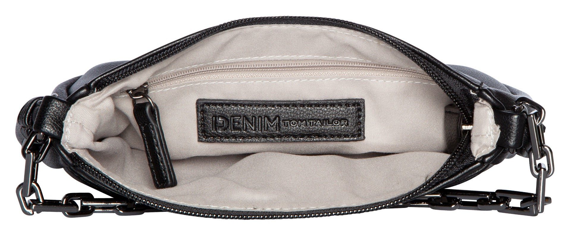 Tom Tailor Denim Schoudertas Cheryl met trendy schakelketting, draagbaar als rugzak of city-shopper