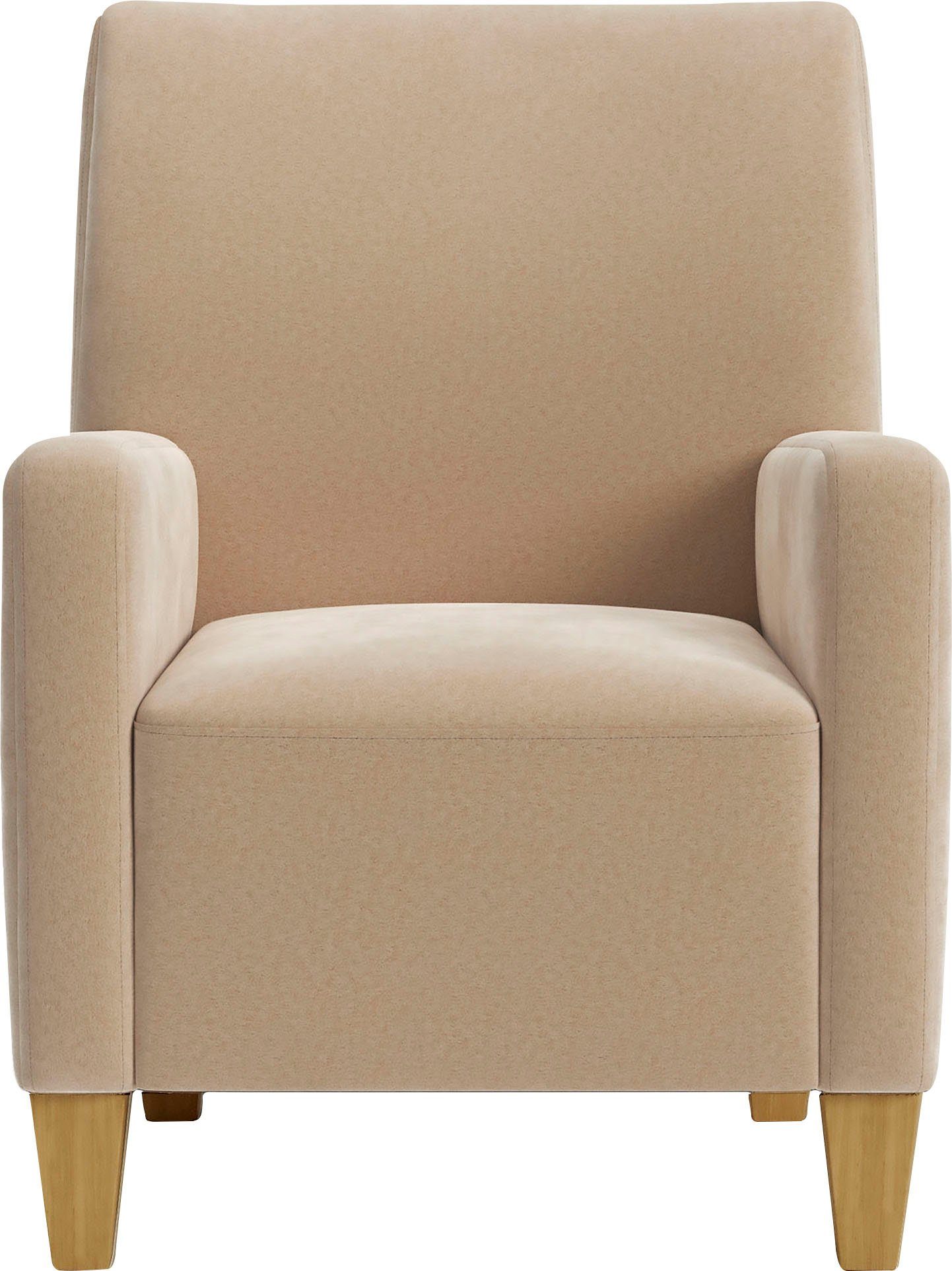 Home affaire Fauteuil Viva met binnenvering, met eikenhouten poten