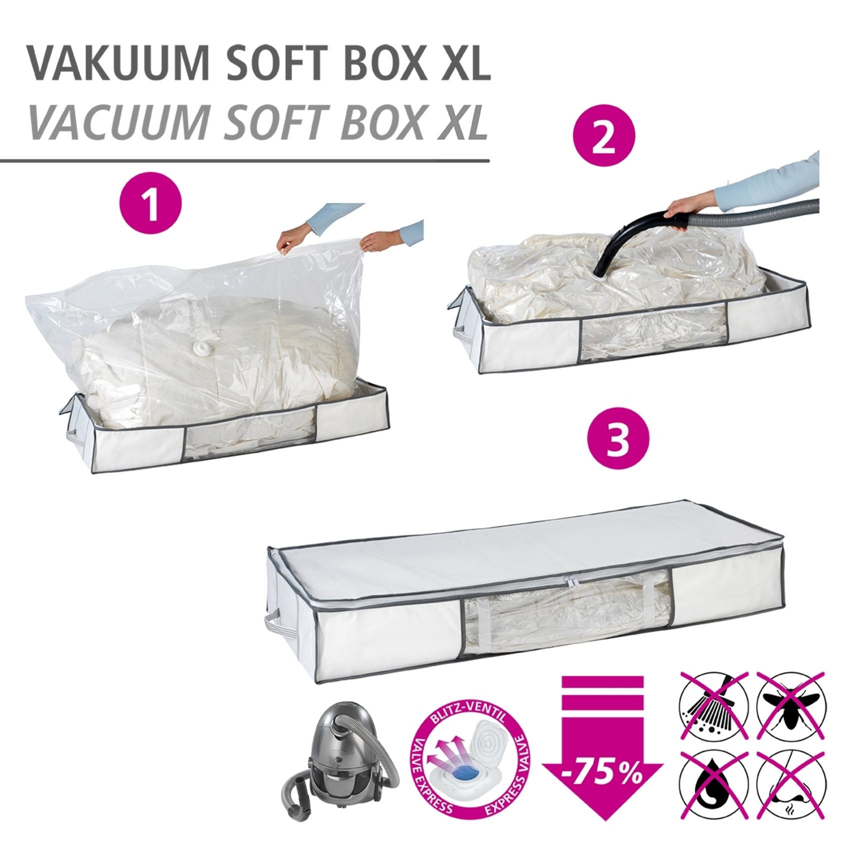 WENKO Onderbedlade Vacuum Soft Box XL