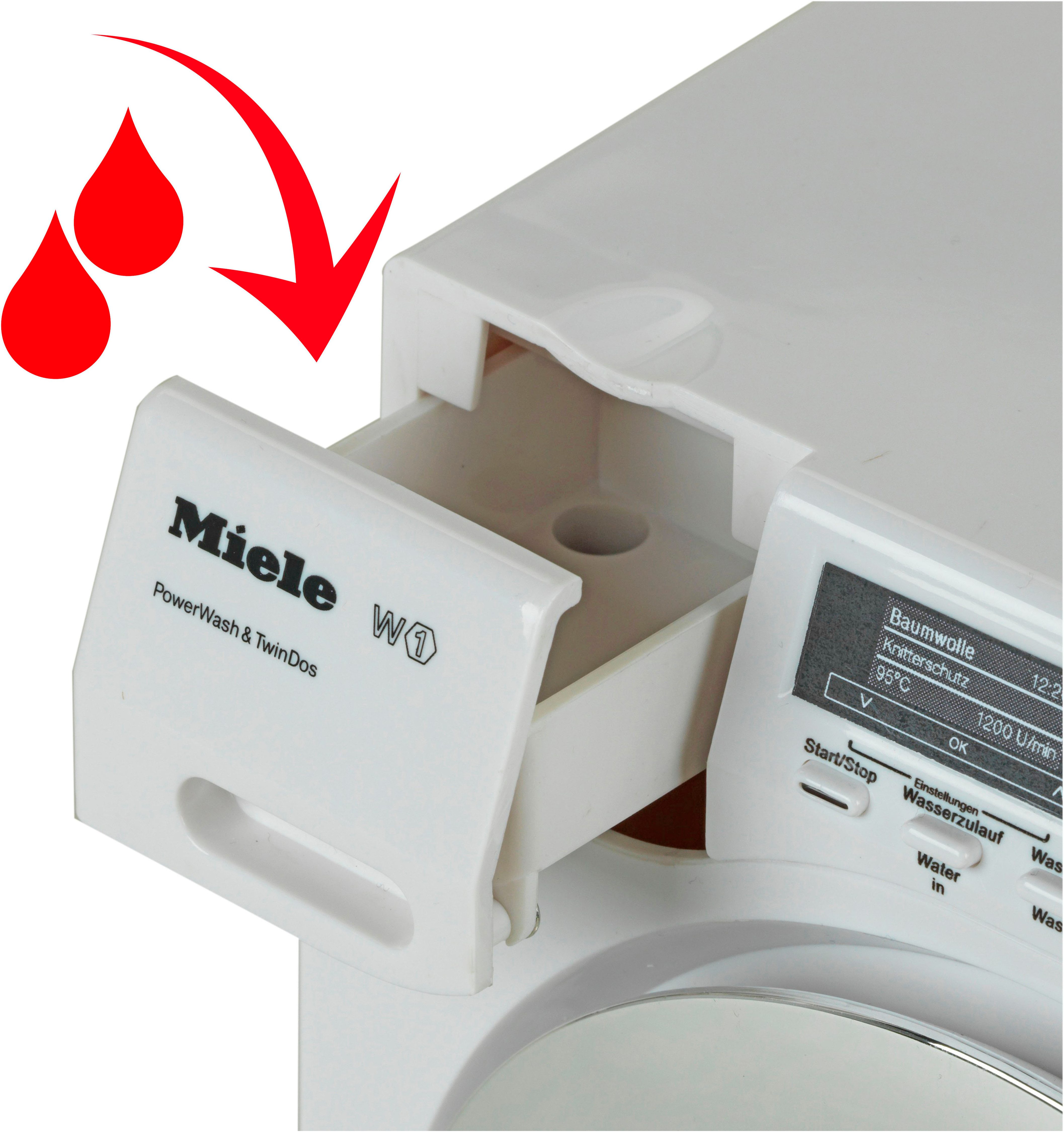 Klein Kinder wasmachine Miele Wasmachine met water te vullen