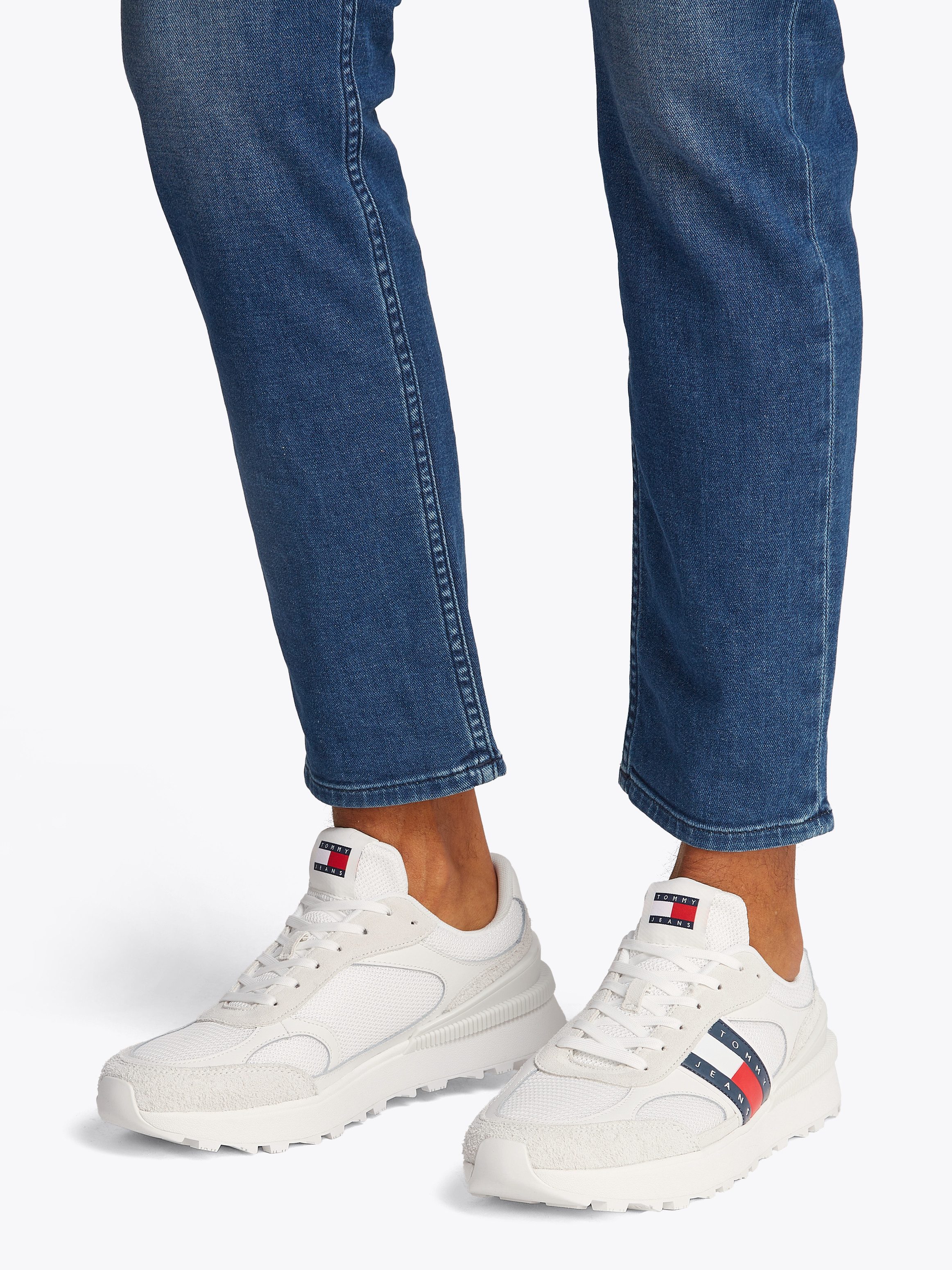TOMMY JEANS Sneakers TJM TECHNICAL RUNNER ESS , vrijetijdsschoen, halfschoen, veterschoen met gepolsterde schacht