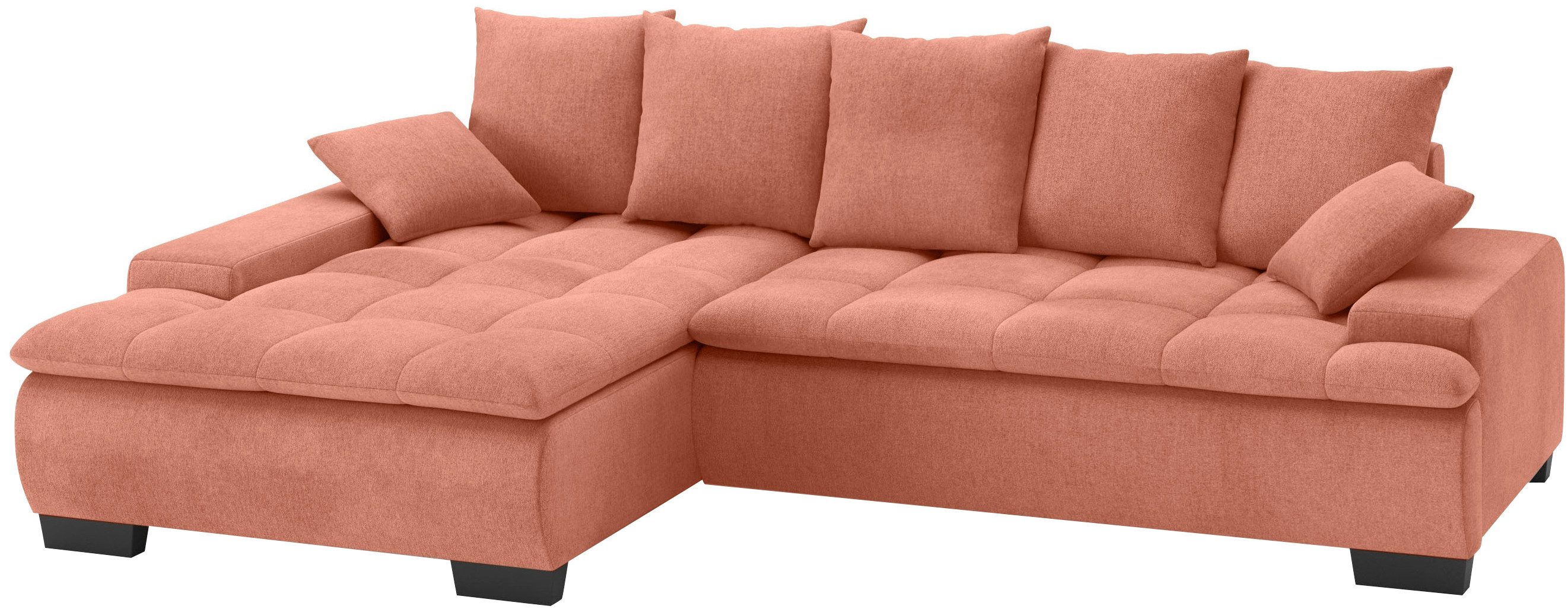 Mr. Couch Hoekbank Haiti II, L-vorm Optioneel met koudschuim, bed, bedlade oranje, hoekbanken