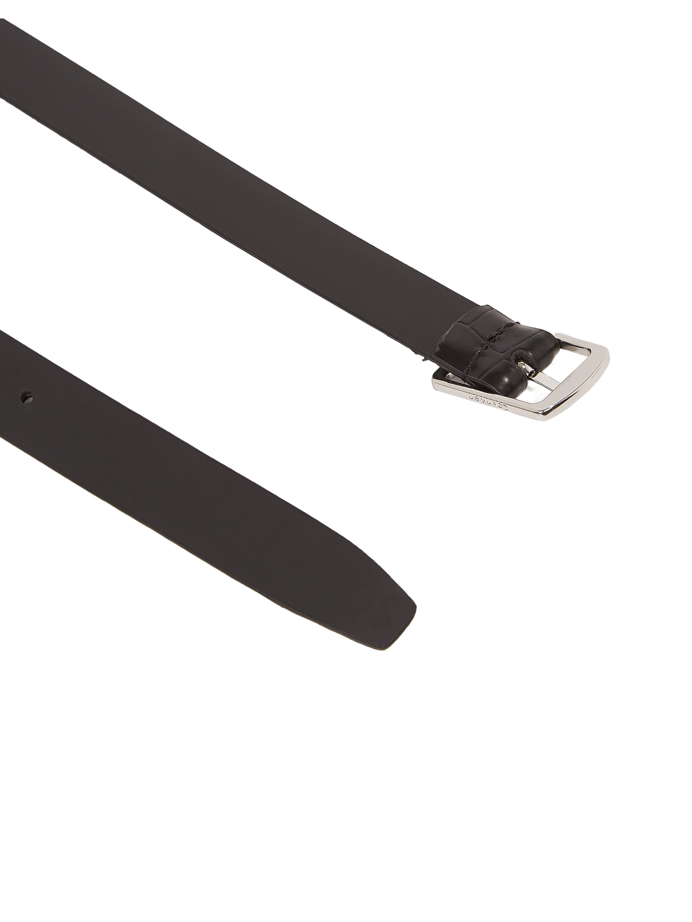 Calvin Klein Leren riem SLIM SQR BUCKLE BELT 2.0_CROCO