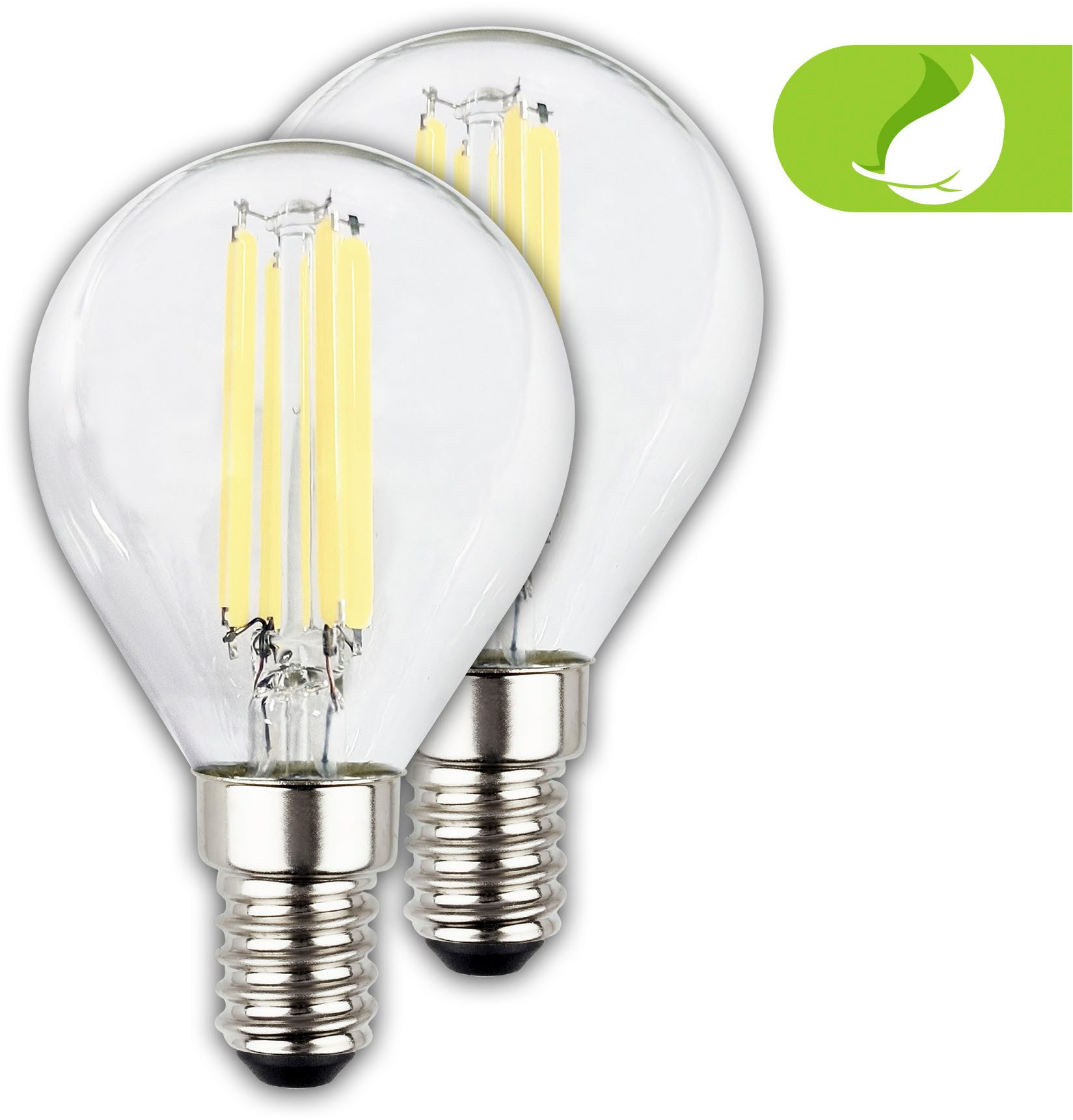 Briloner Leuchten Led-verlichting Ultra-efficiënte lichtbron EEK A, E14 Druppel, 2-pack