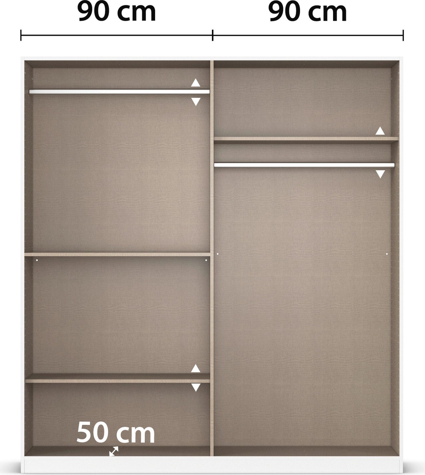 rauch Slaapkamerserie Compleet kamer compleet slaapkamer set (3-delig) MAIKA Kast 3 breedtes, 2 hoogtes, bed 100 cm, nachtkastje MADE IN GERMANY (set, 3-delig)