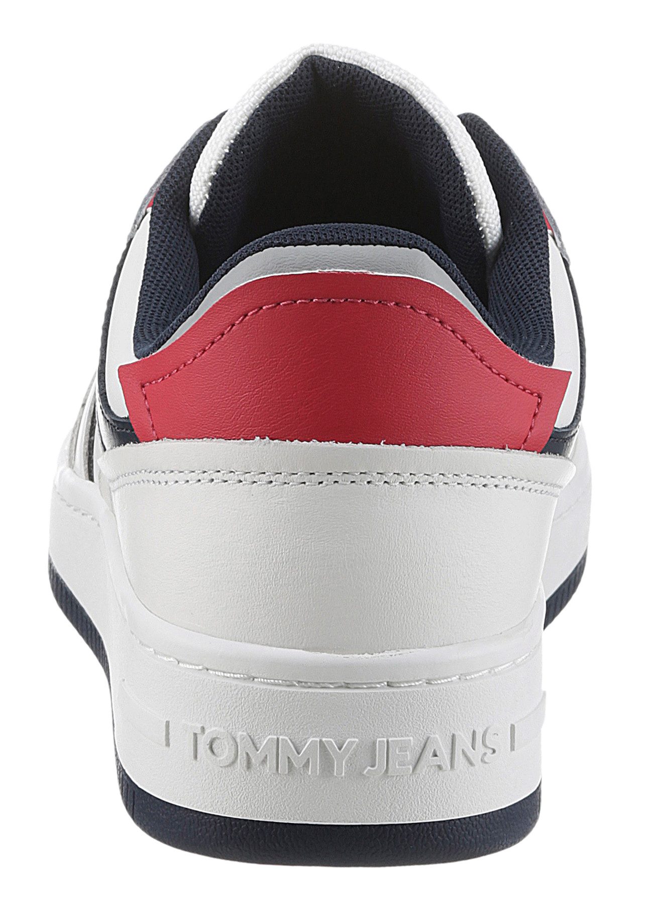 TOMMY JEANS Sneakers met sleehak TJM RETRO BASKET CUPSOLE veterschoenen, vrijetijdsschoen, lage schoen met contrastafwerkingen