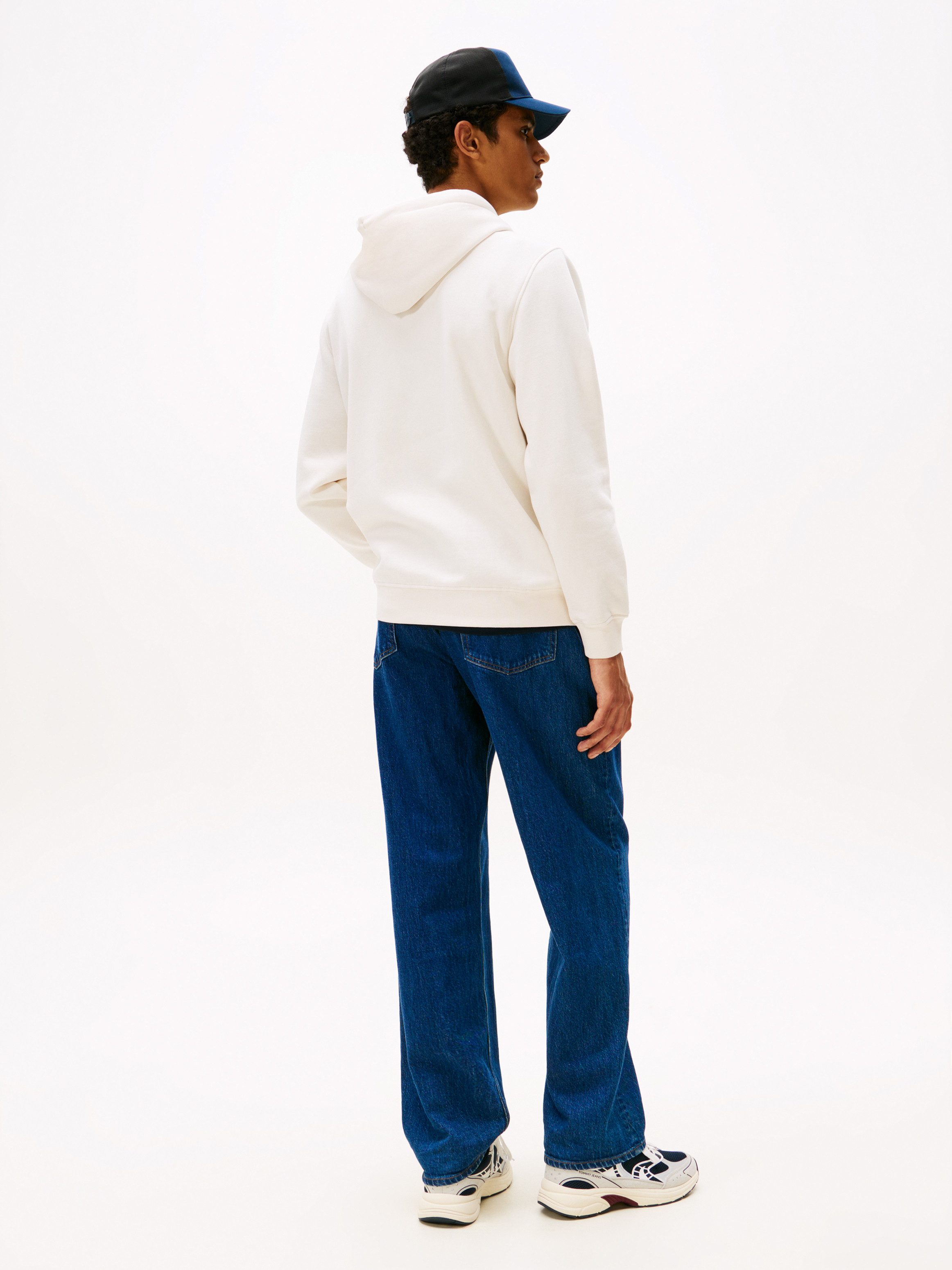 TOMMY JEANS Sweatshirt TJM REG ESSENTIAL FLAG HOOD EXT met bedrukte merklogo op borsthoogte