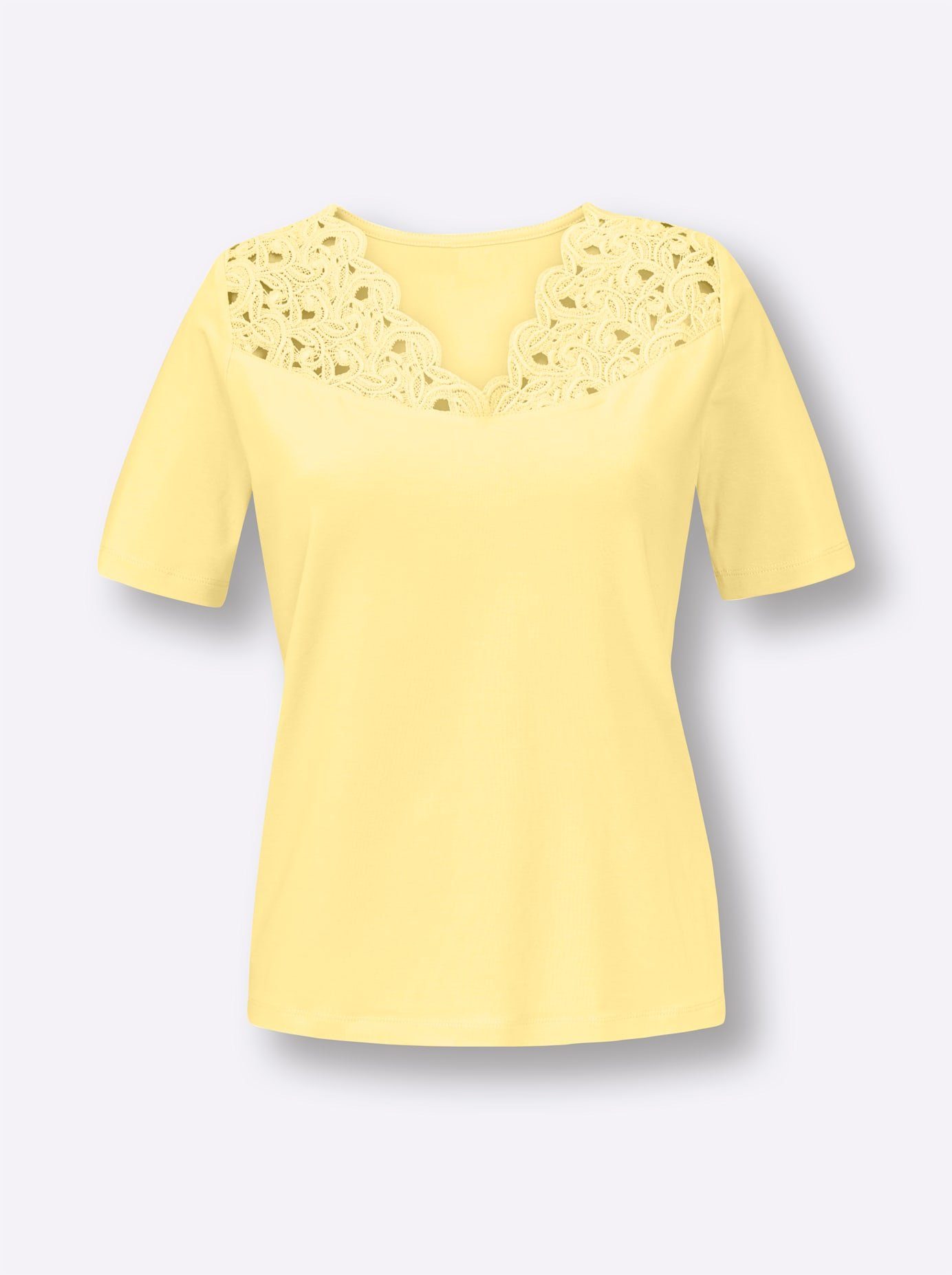 Creation L Kanten shirt Modal-katoenen shirt (1-delig)
