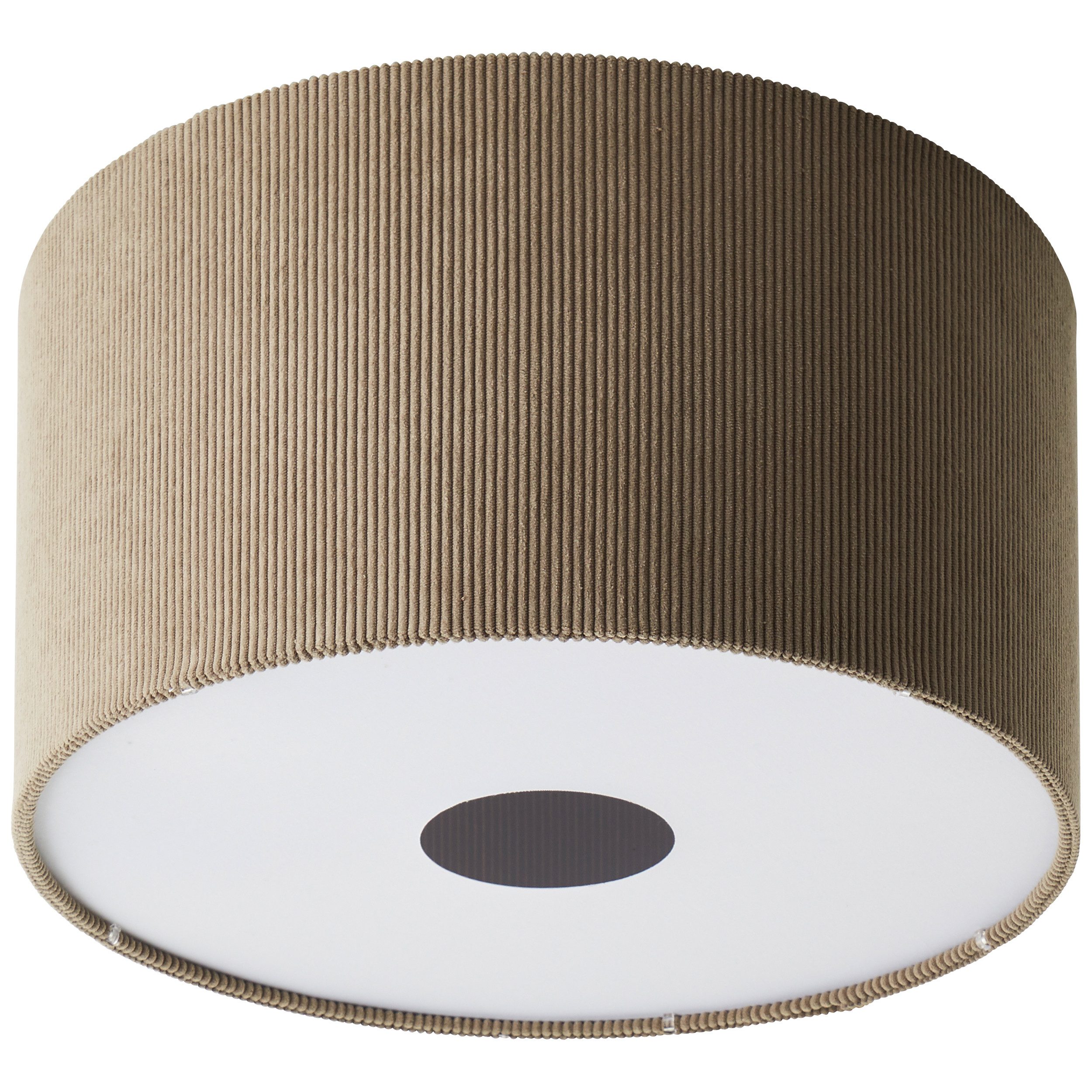 Brilliant Leuchten Plafondlamp TONY met cord-lampenscherm, 23 x 45 cm, e27, textiel, grijs (1 stuk)