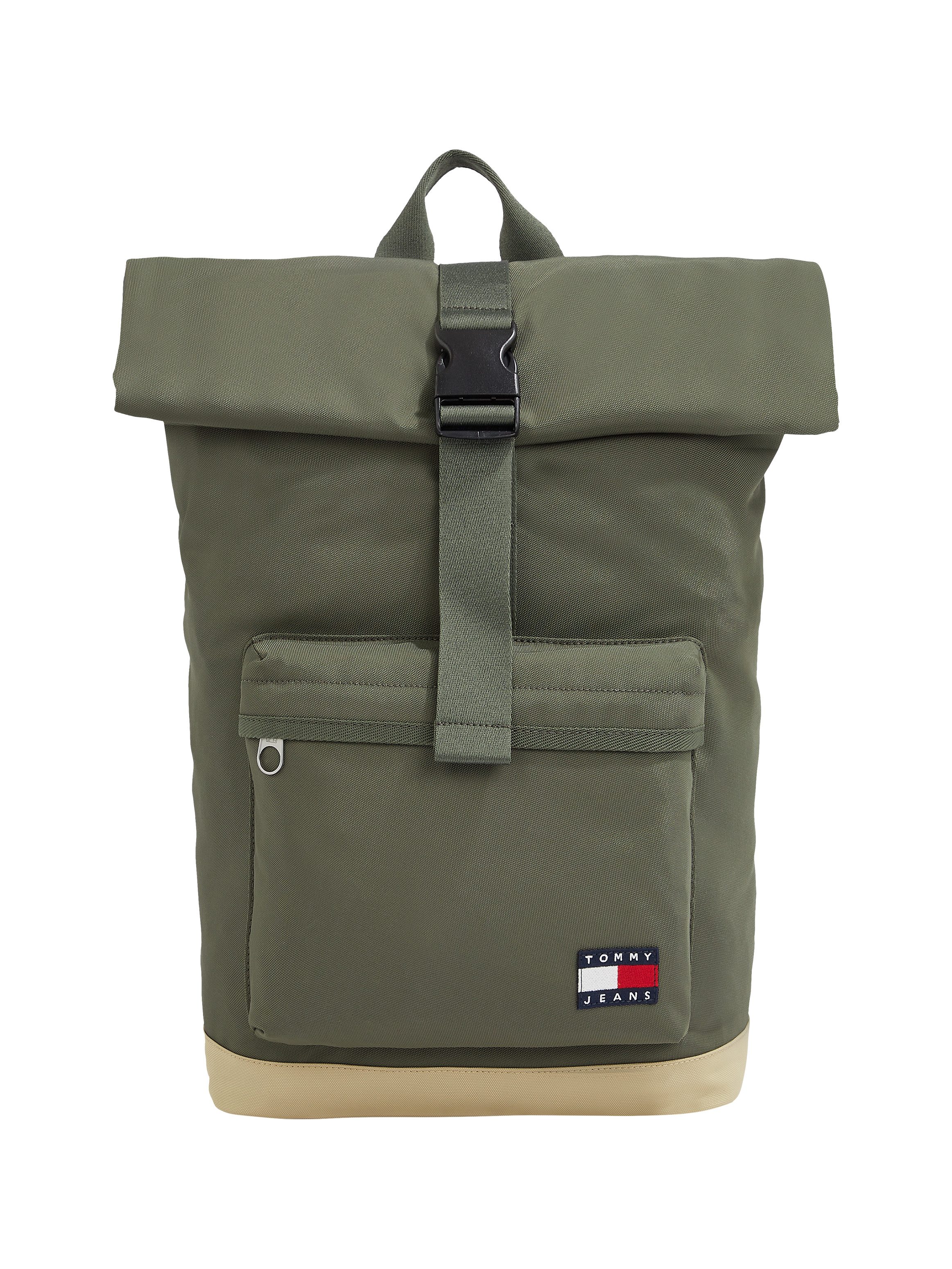 TOMMY JEANS Vrijetijdsrugzak TJM ESS DAILY ROLLTOP BACKPACK , heren reistas, cityrugzak met contrasterende bodem