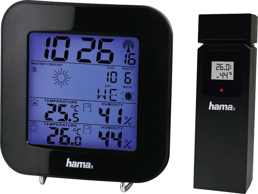 Hama Weerstation "EWS-200", zwart met draadloze buitensensor (2-delig)