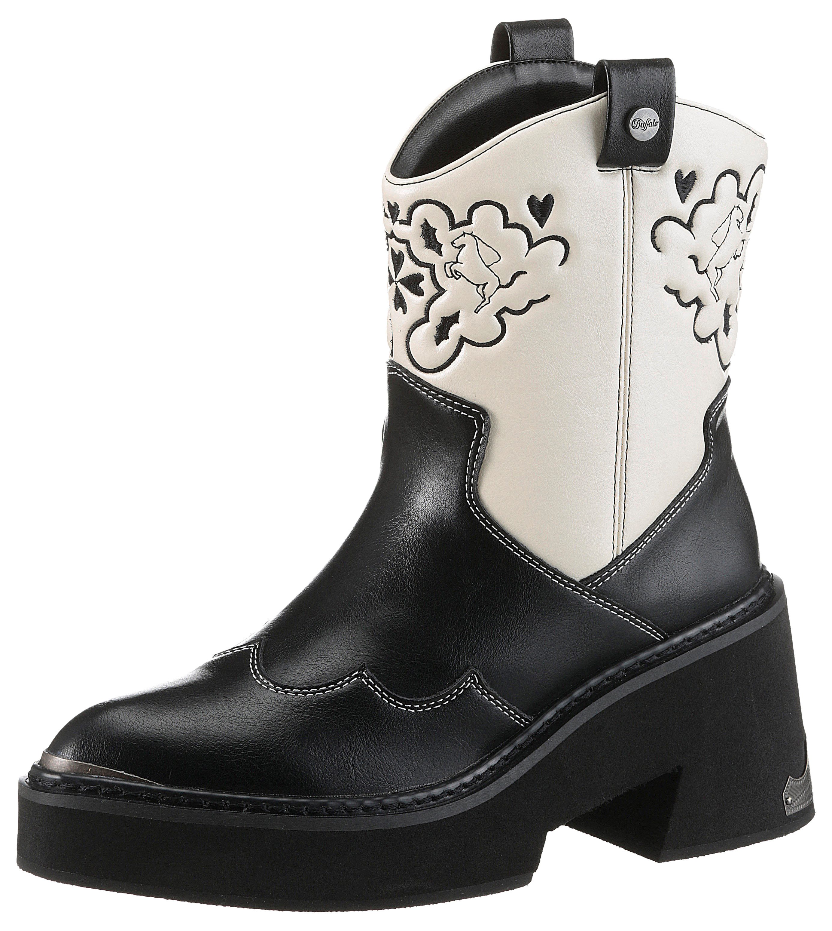 Buffalo Cowboylaarsjes BULL BOOT VEGAN western-enkellaars, cowboylaarzen, instaplaarzen, met...