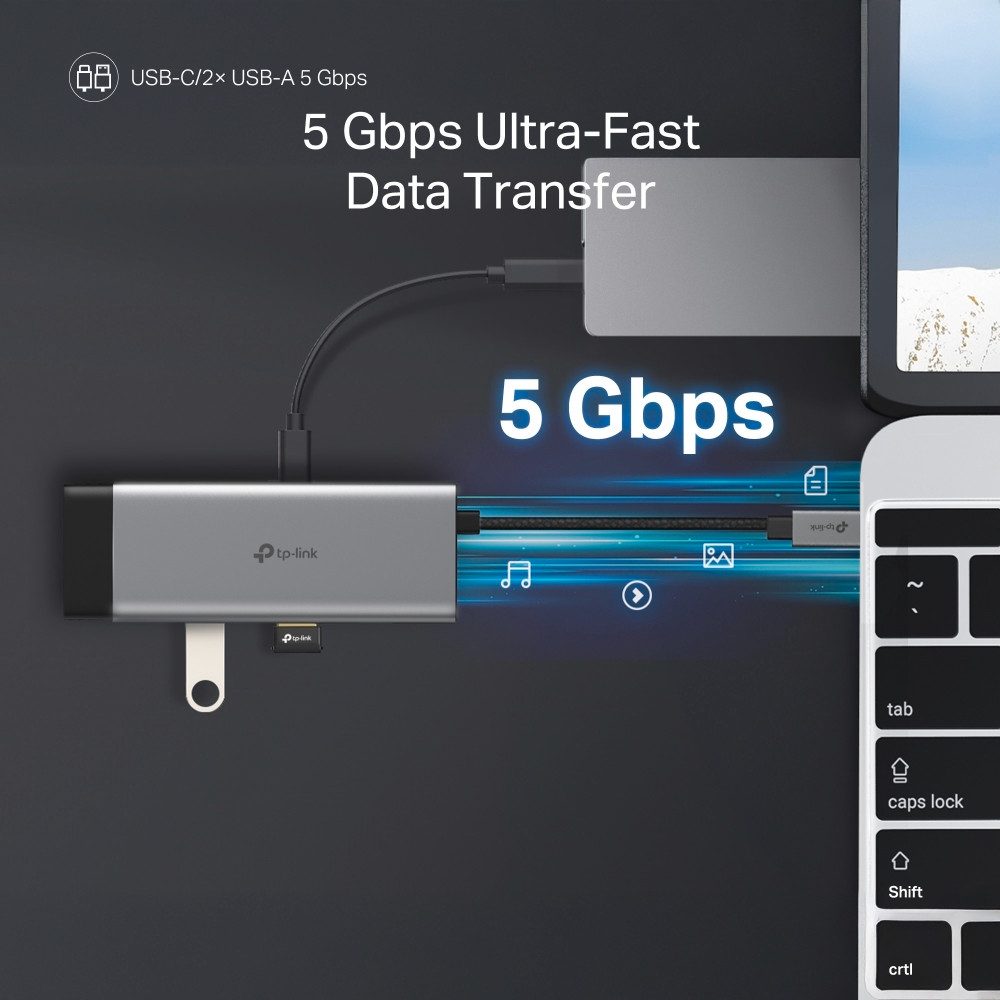 TP-Link Laptop-dockingstation UH7020C USB Type-C 7-in-1 Hub