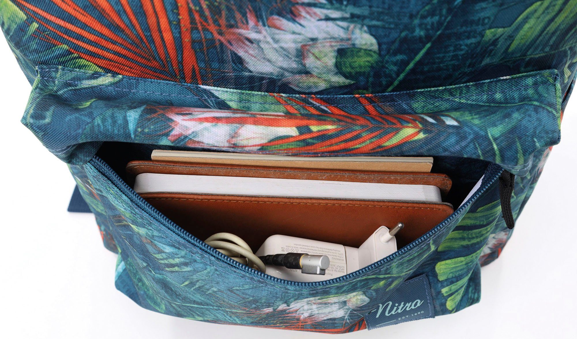 NITRO Vrijetijdsrugzak Urban Plus Daypack, streetpack in retro-stijl, alledaagse rugzak, schoolrugzak