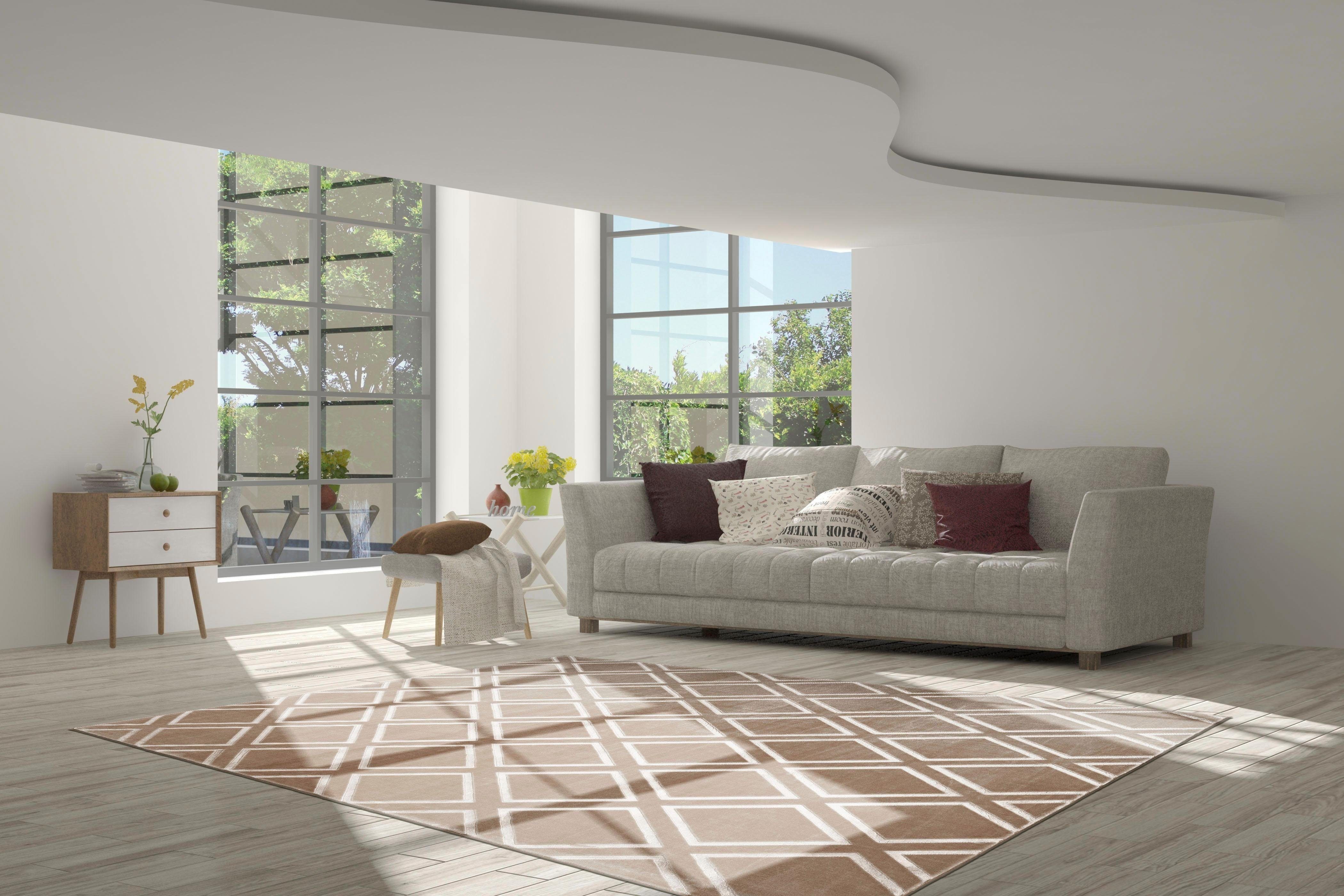 calo-deluxe Vloerkleed Latemar 400 Reliëfstructuur, woonkamer