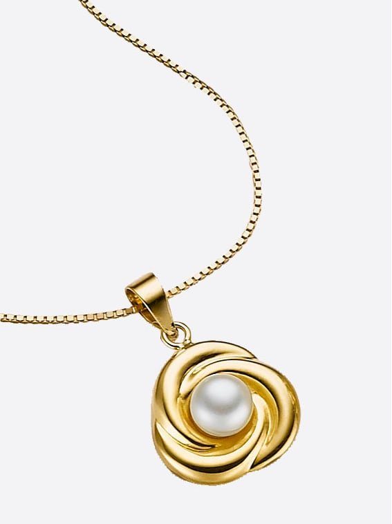 Lady Ketting met hanger unisex kettingen maat N-maten goud(kleur)