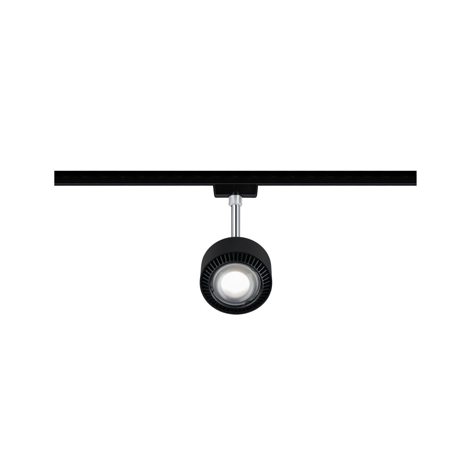 Paulmann Railsysteem-lampen URail rail spot Aldan 498lm 8W 2700K 230V Zwart mat, Chroom