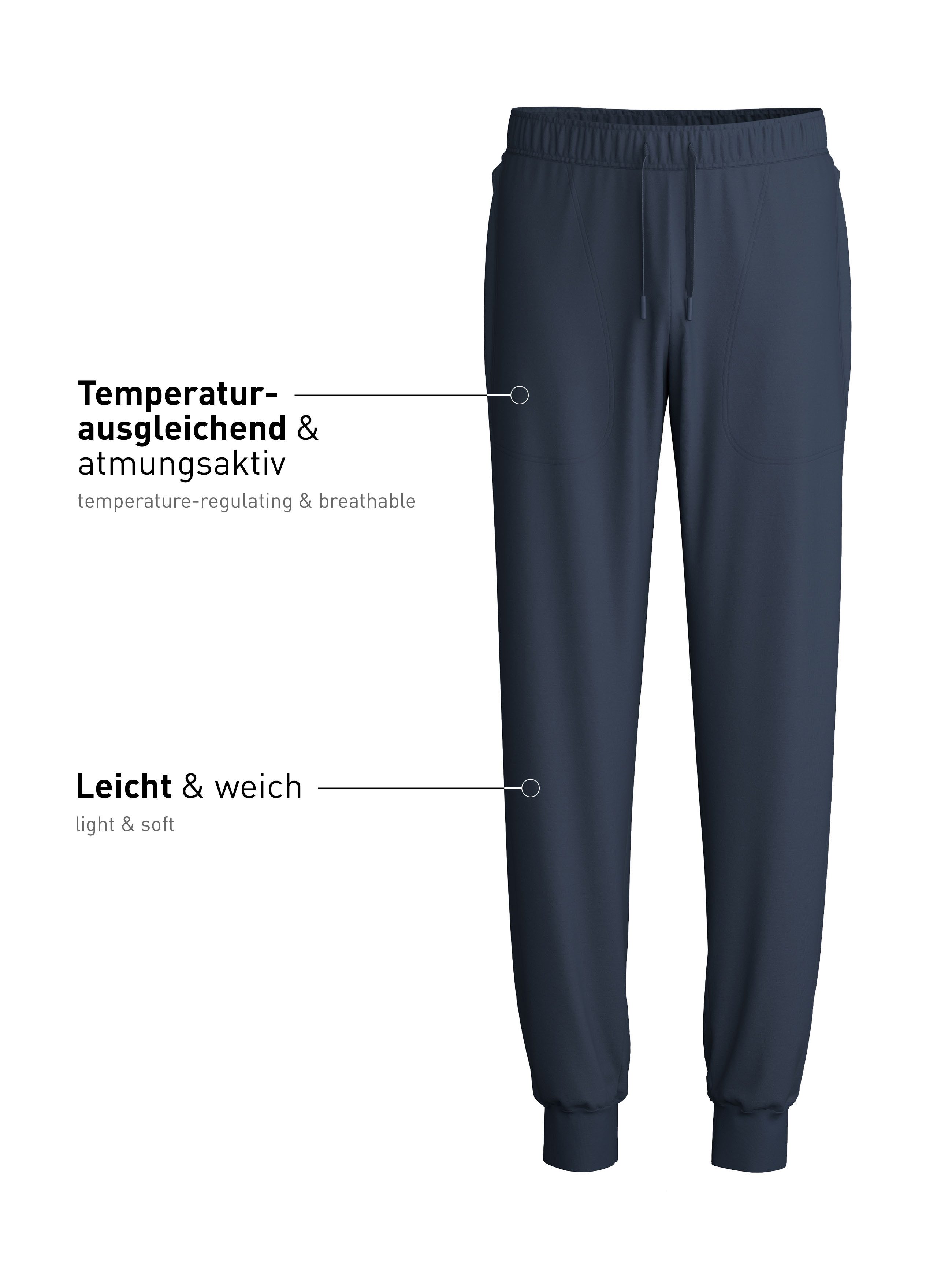 CALIDA Pyjamabroek DSW Balancing Zijzakken, Single Jersey kwaliteit, elastisch, zacht