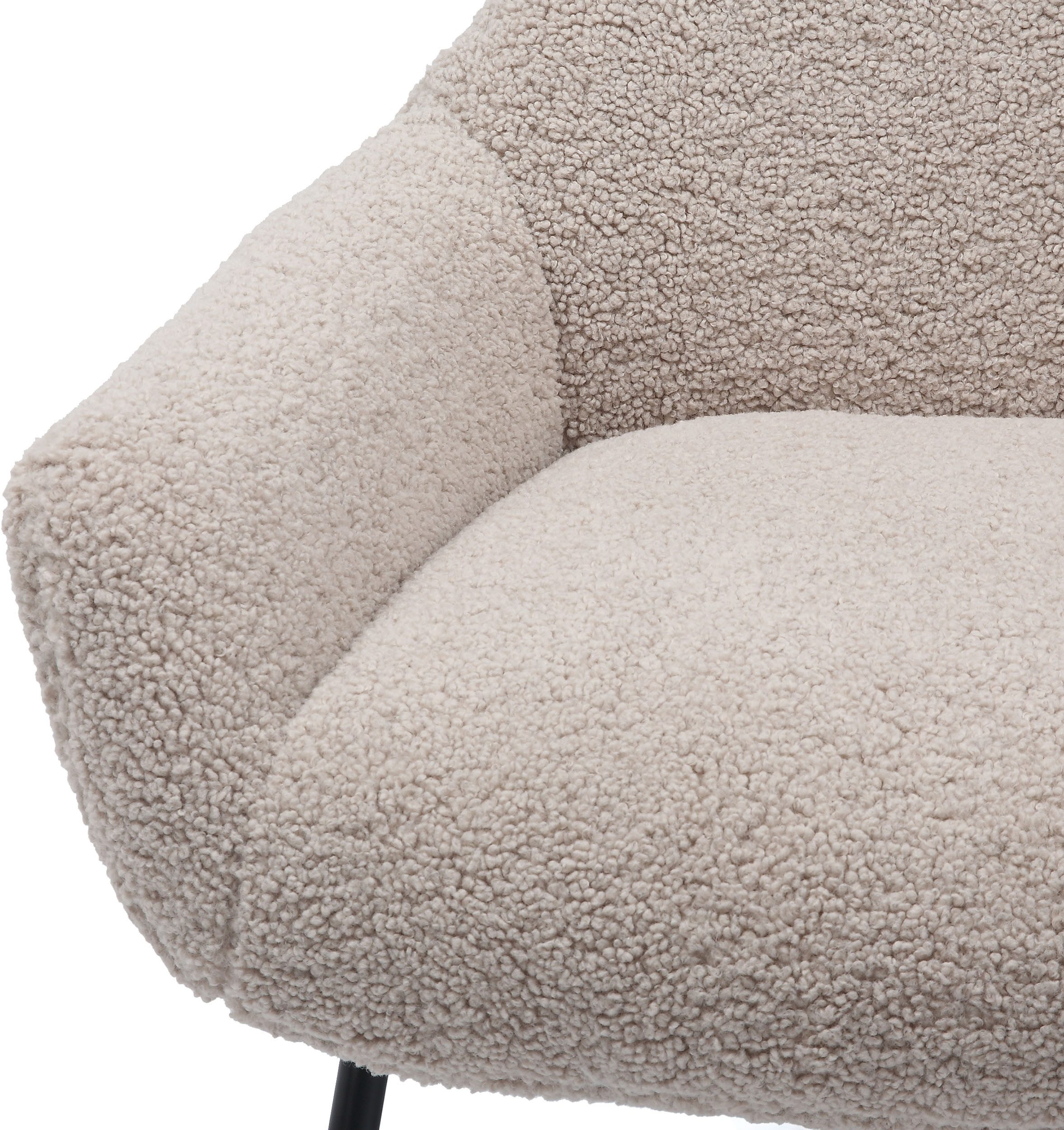 SalesFever Fauteuil met bekleding in imitatiebont-look (set, 2 stuks)