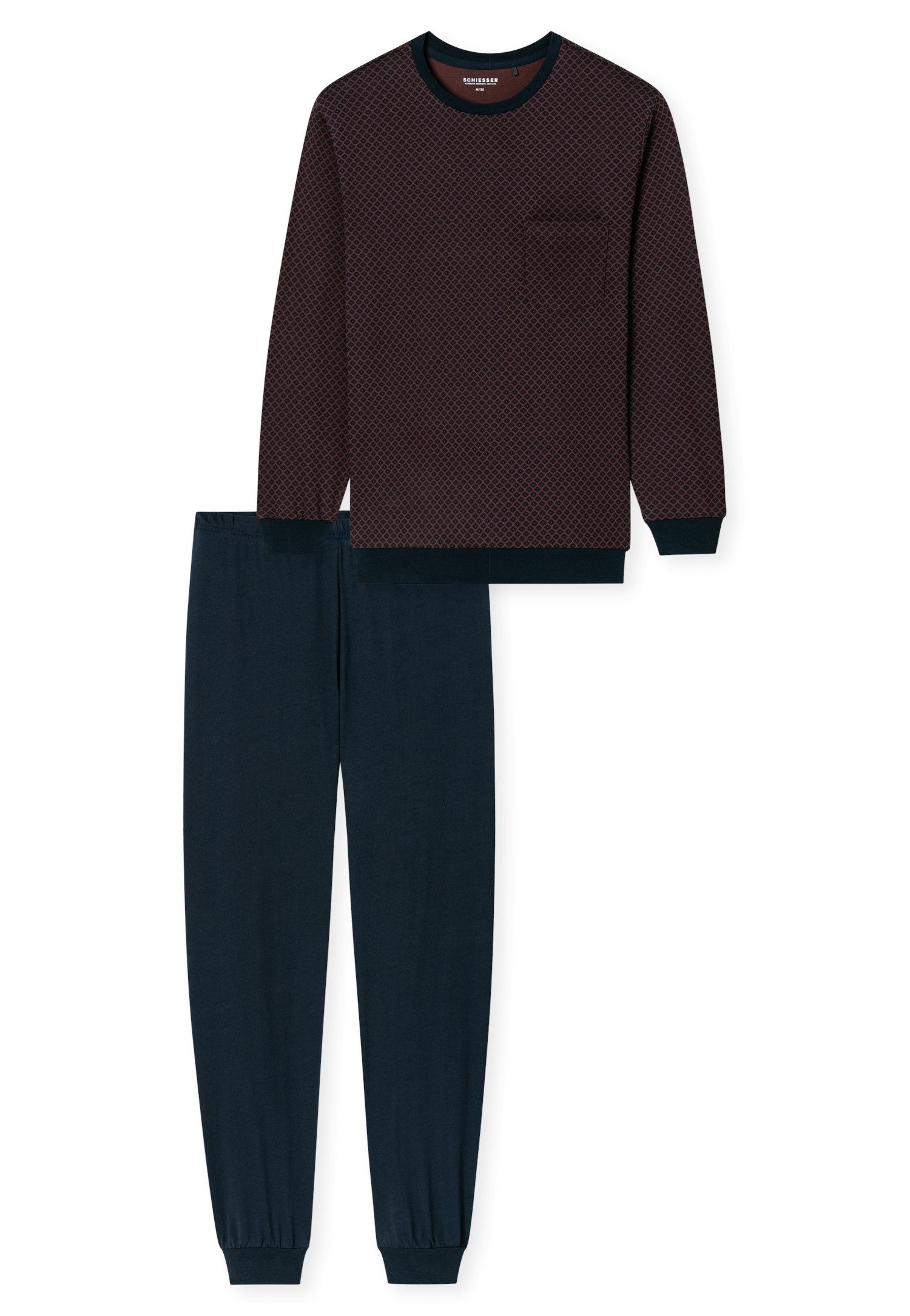 Schiesser Pyjama Comfort Essentials met comfortabele boorden (2-delig)