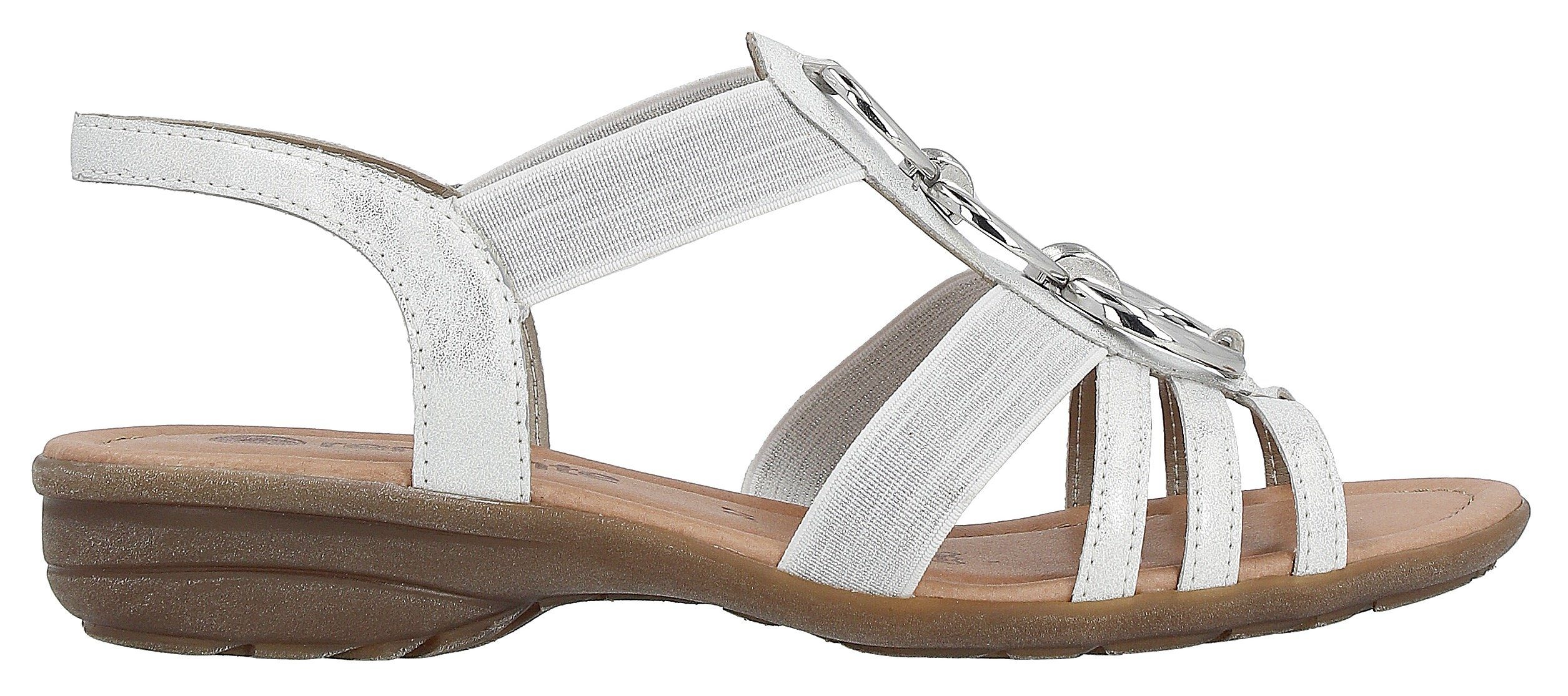 Remonte Sandalen , sleehak, zomerschoen, sandaal met elastische banden