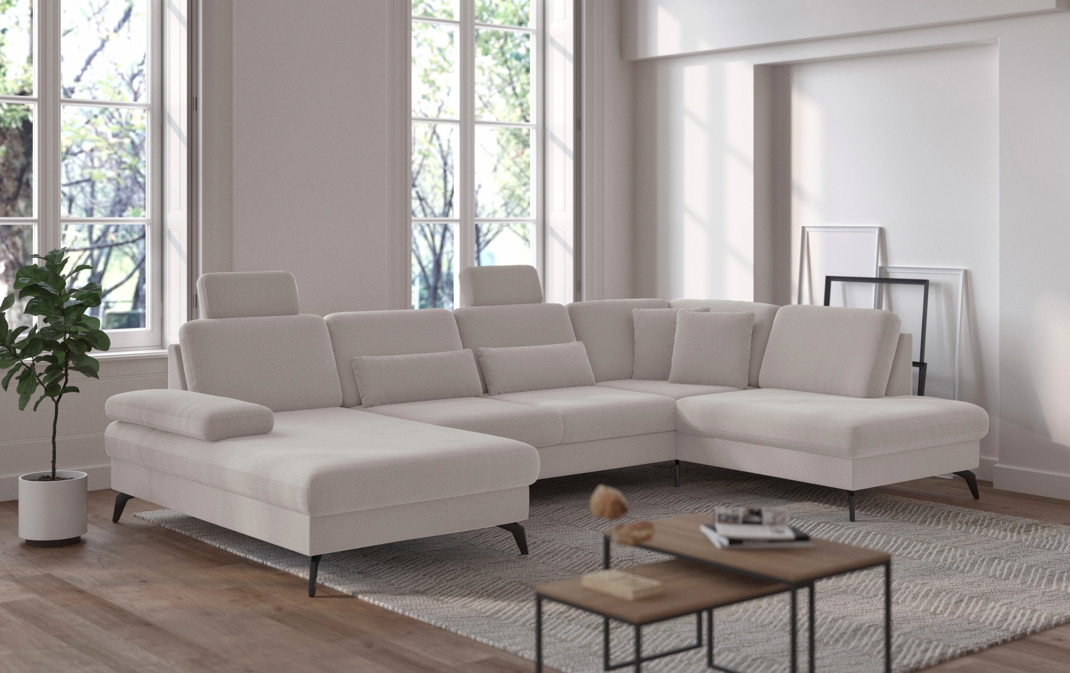 sit&more Zithoek Morris U-vorm, incl. zitdiepteverstelling keuze uit armleuningverstelling, bedfunctie & bedlade