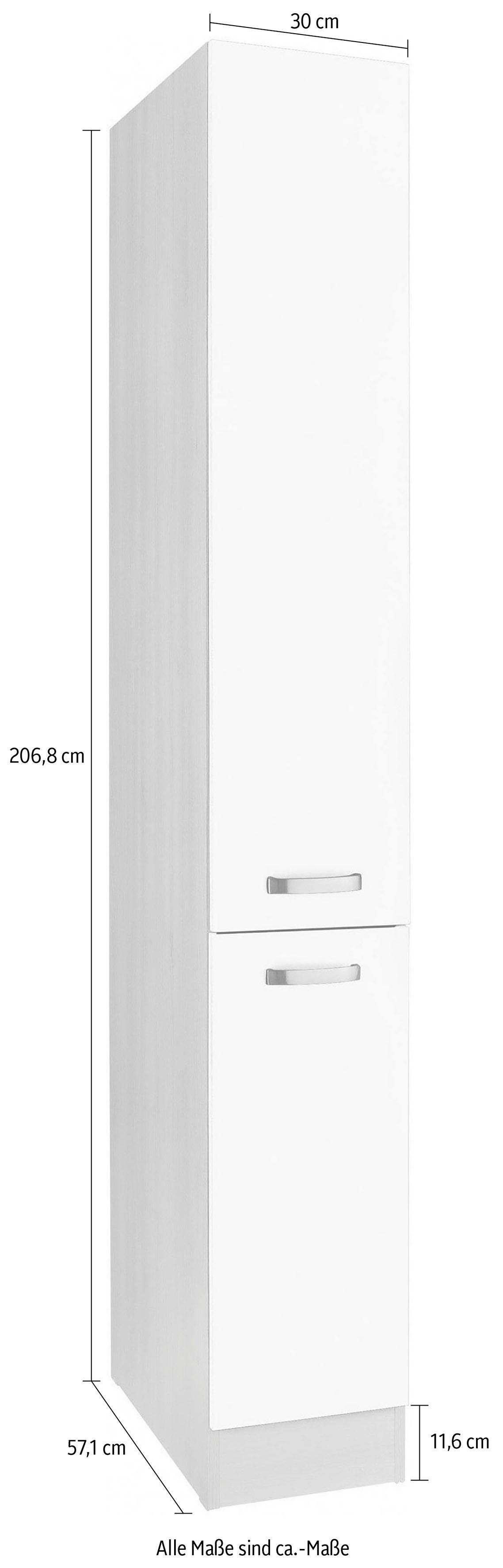 OPTIFIT Apothekerskast Faro , 2 laden, metalen grepen, breedte 30 cm