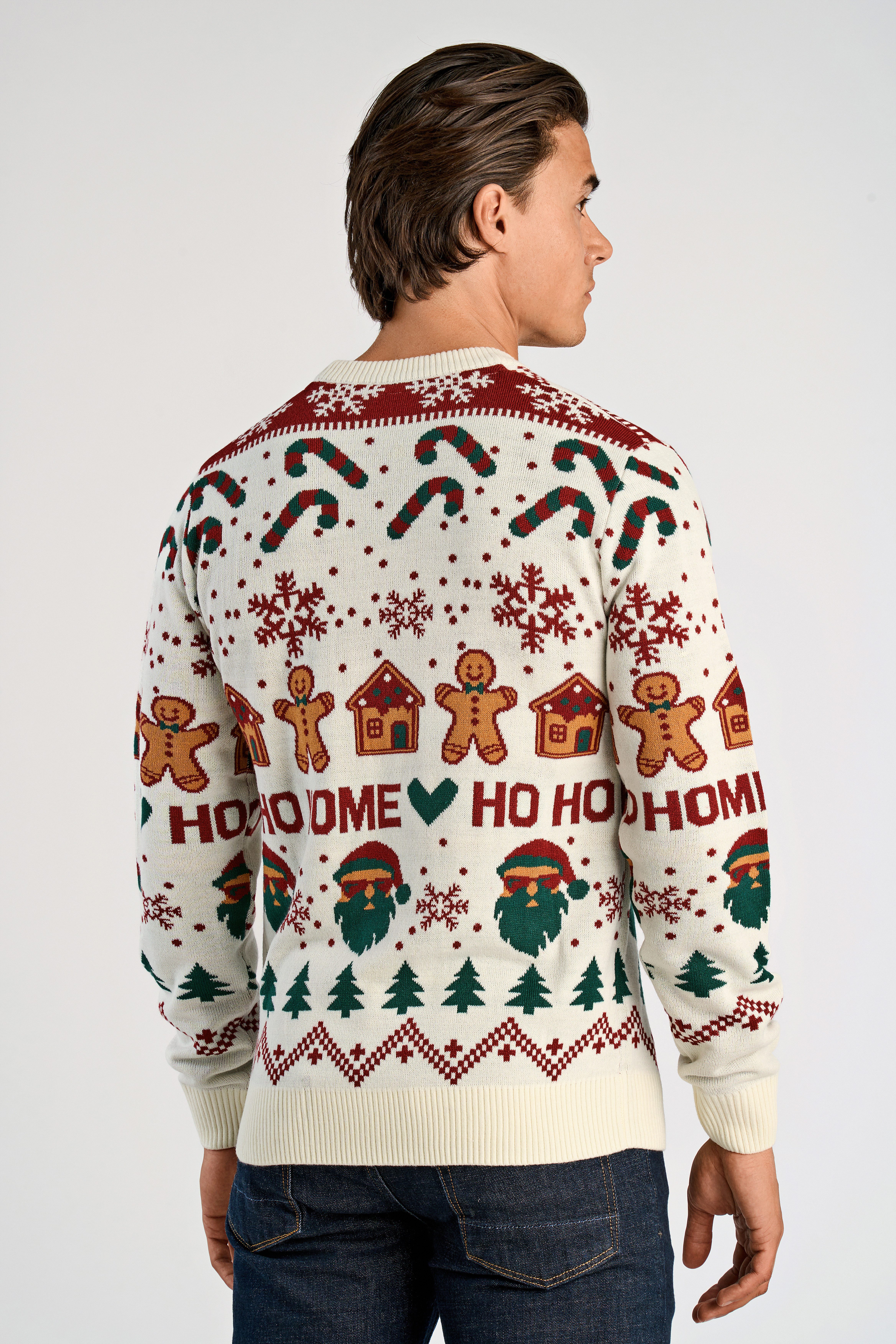 LINDBERGH Kersttrui met intarsia-motief