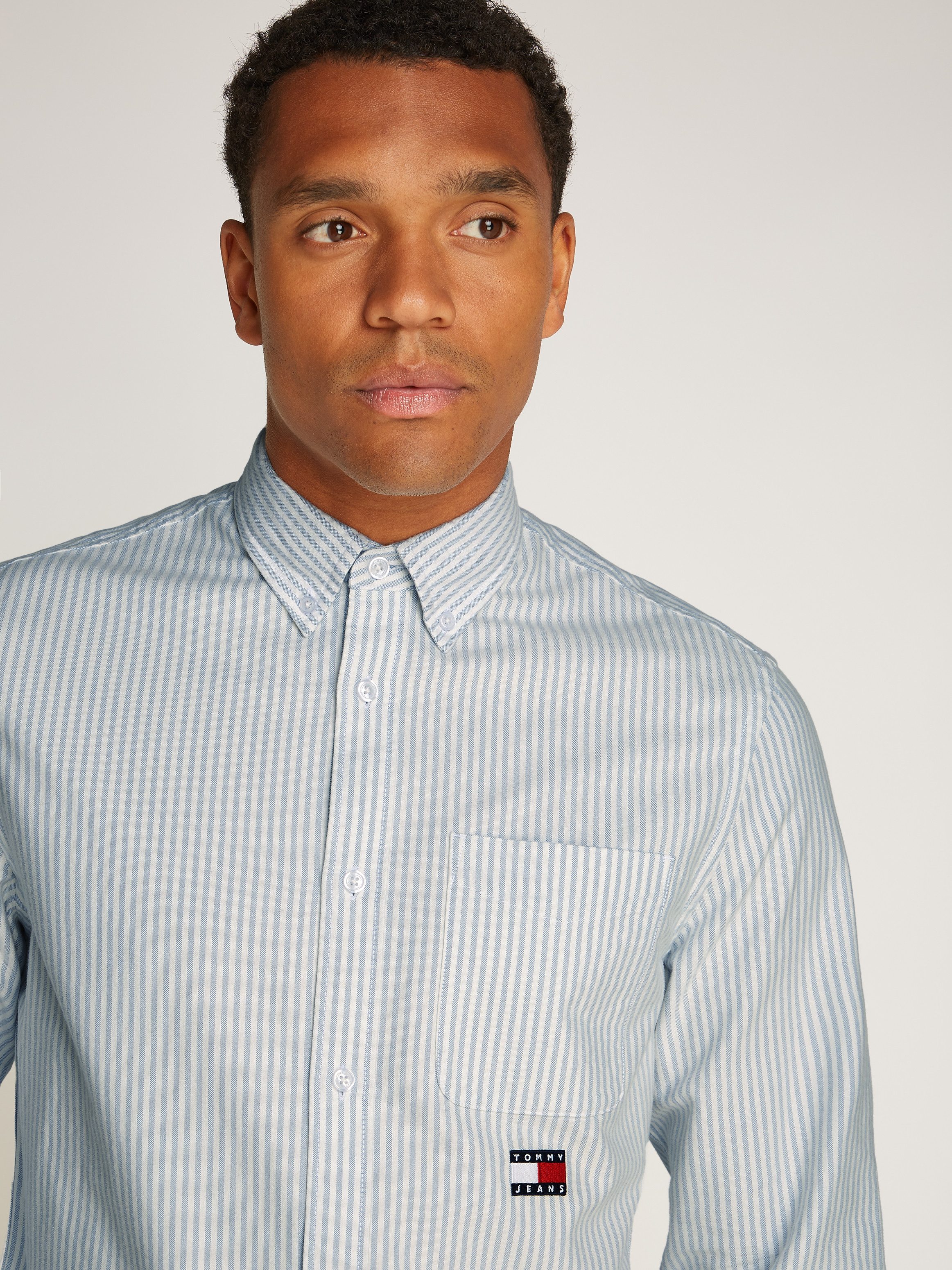 TOMMY JEANS Overhemd met lange mouwen TJM STRIPE OXFORD SHIRT EXT