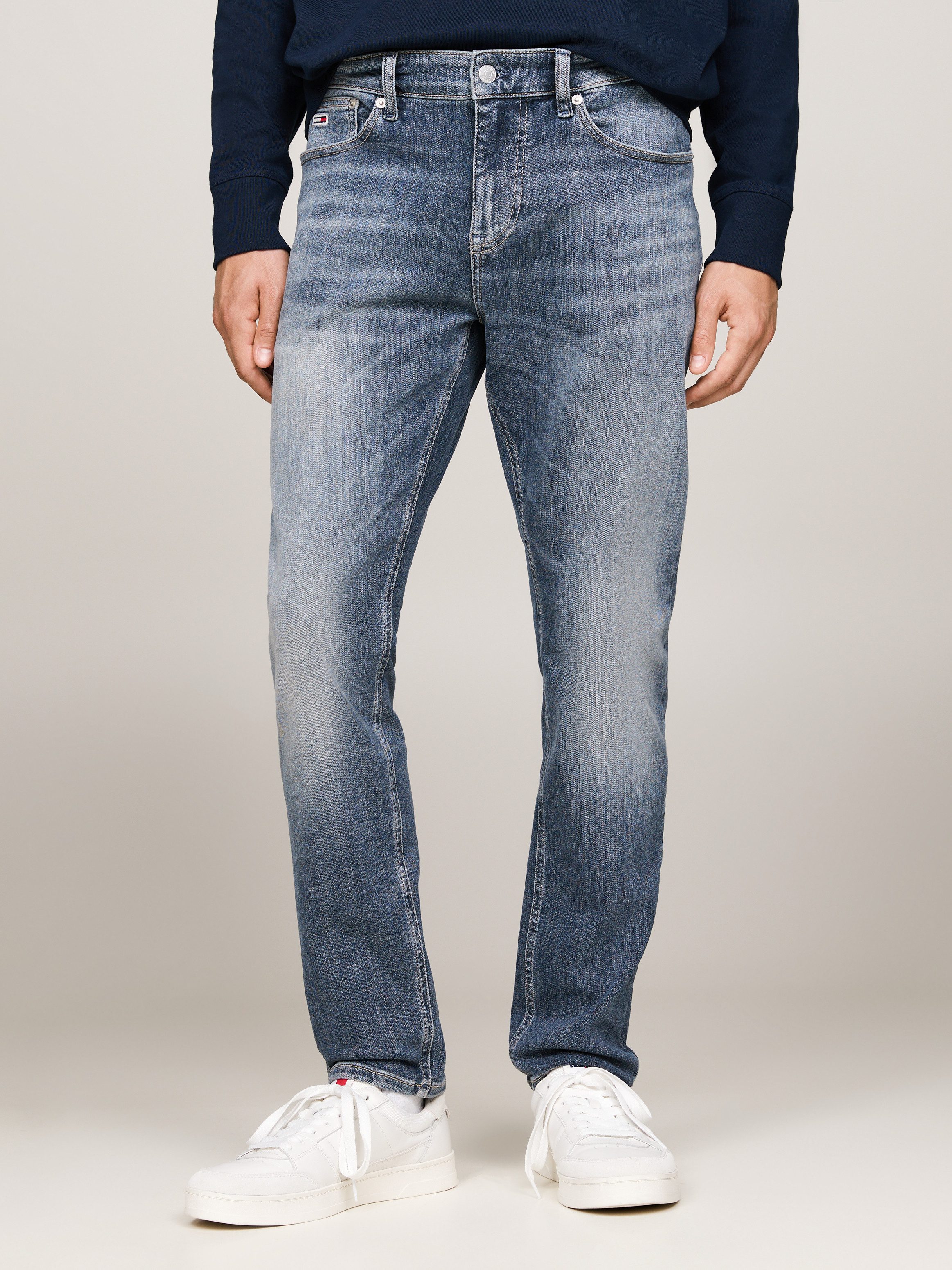 TOMMY JEANS Slim fit jeans AUSTIN SLIM TPRD smal toelopende pijpen heren slim fit jeans maat 36 blauw