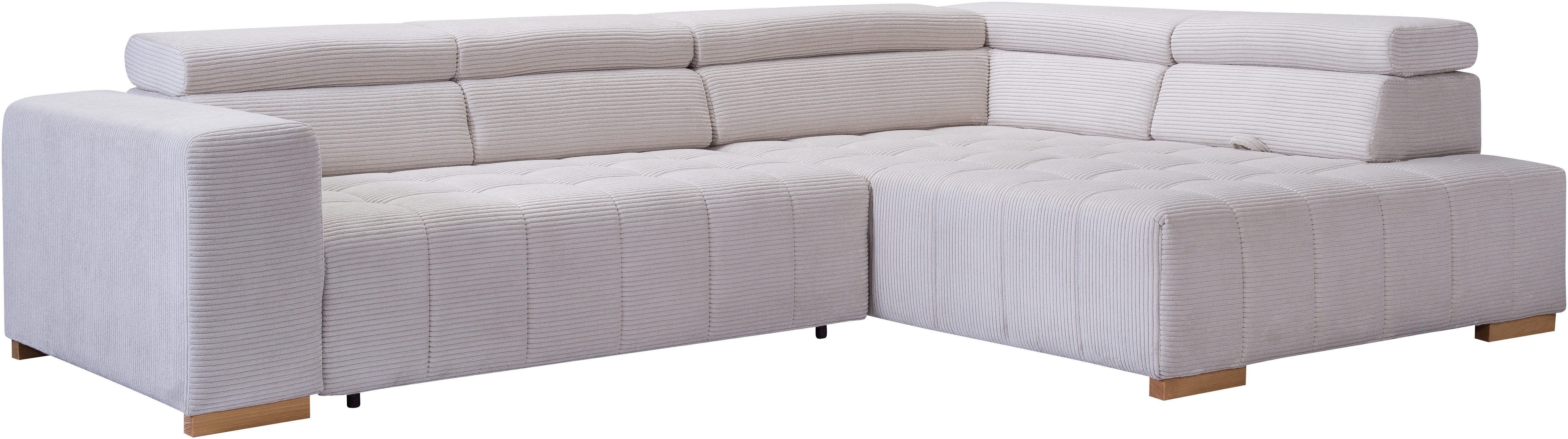 exxpo - sofa fashion Hoekbank Elianos, hoog zitcomfort, verfijnde kruisstepping in de zitting, L-vorm