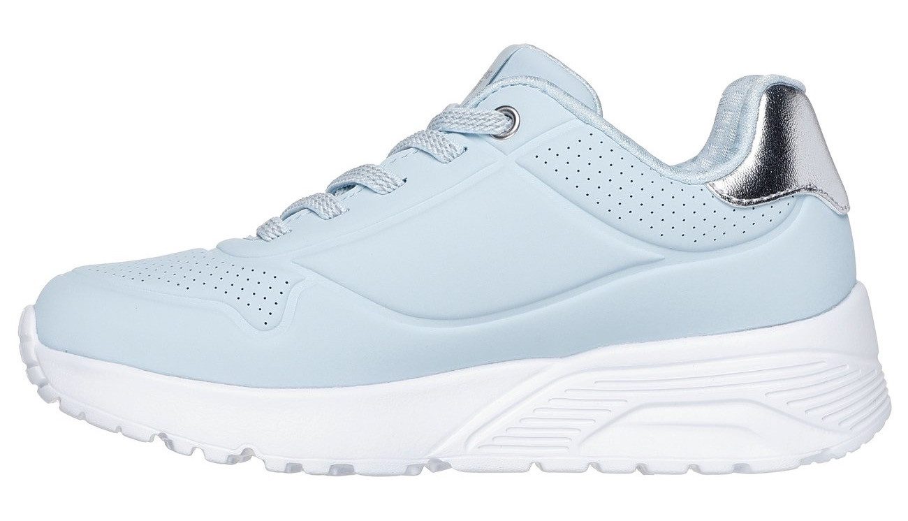 Skechers Sneakers UNO LITE , veterschoenen, plateausneaker met metallic, maat sjabloon om te downloaden