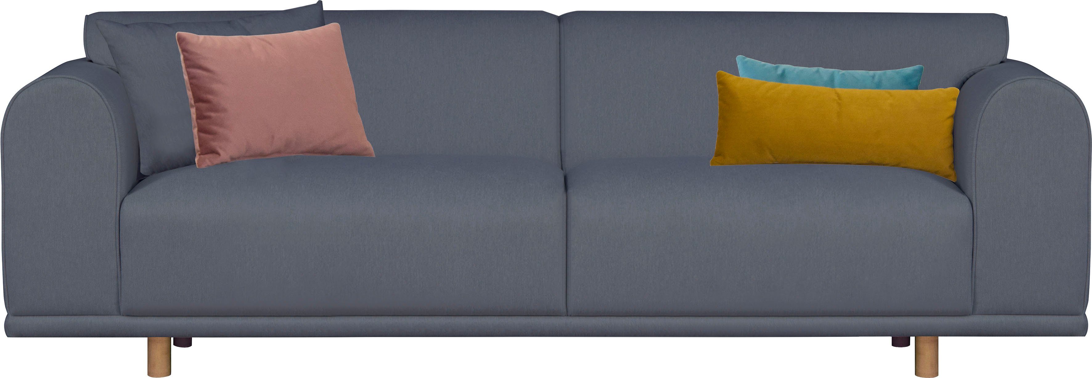andas 3-zitsbank Maroon in een scandinavisch design, met losse kussens