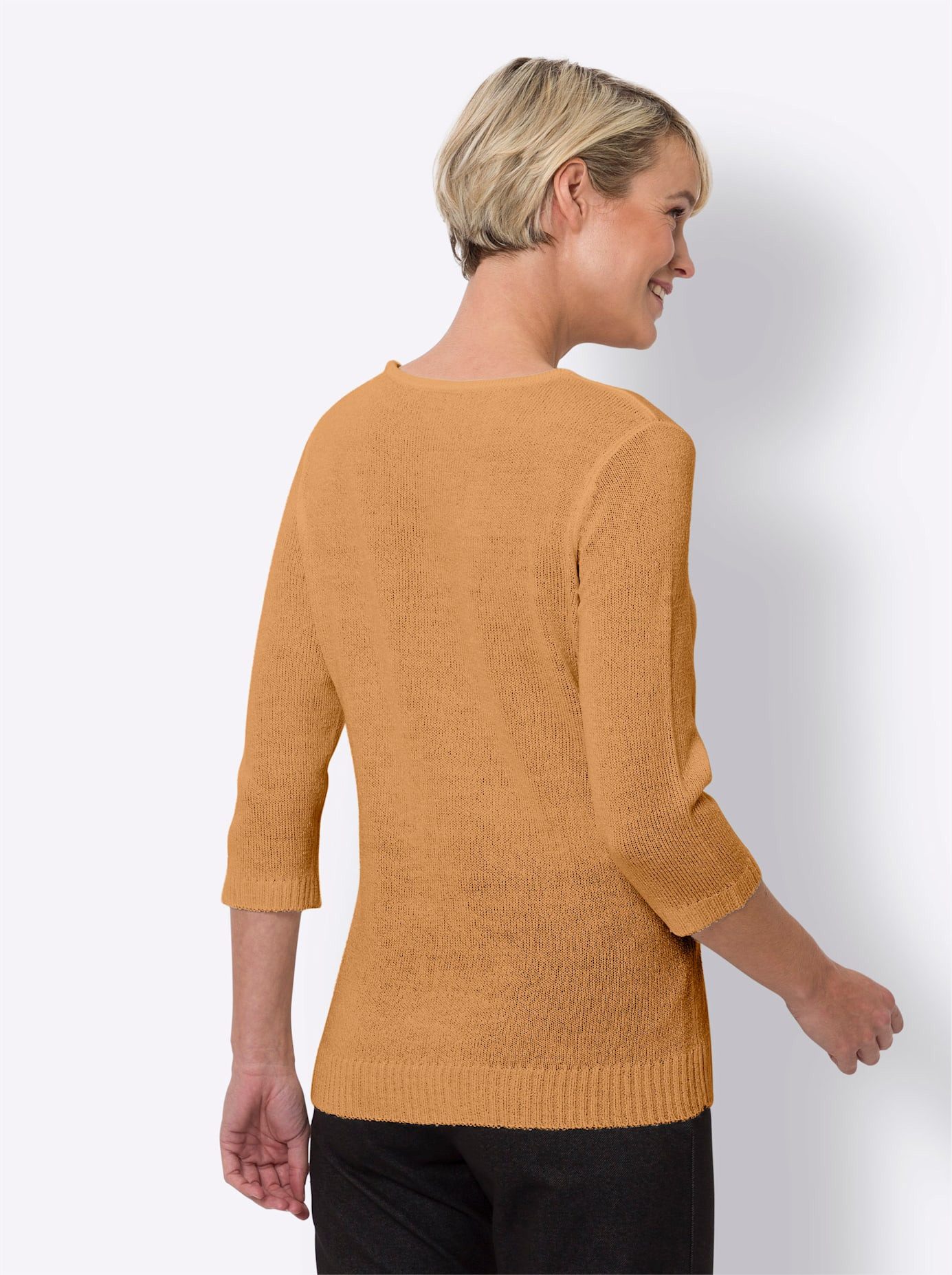Classic Basics Trui met 3 4 mouwen Trui met ronde hals