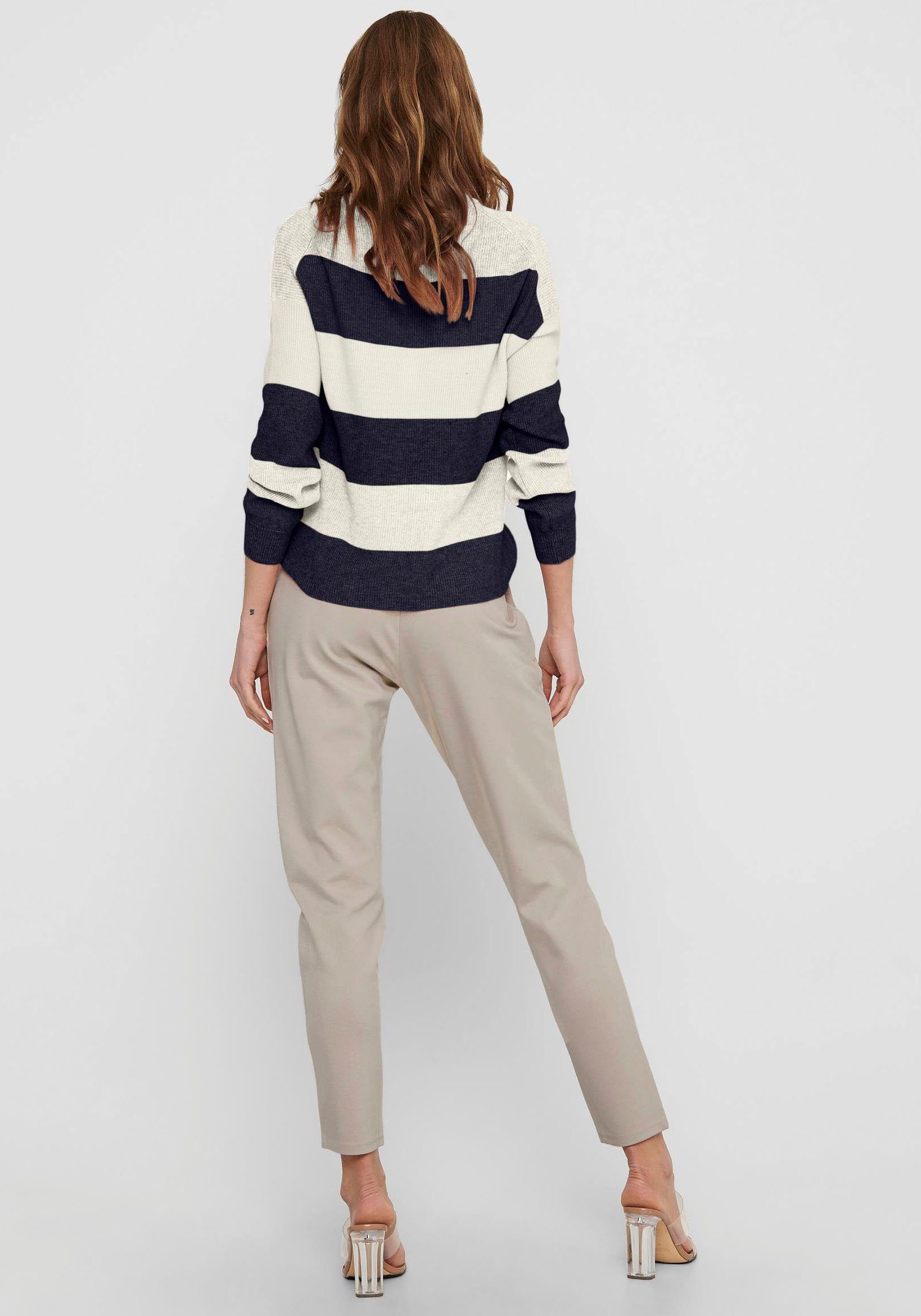 Only Gebreide trui ONLATIA L/S STRIPE PULLOVER KNT NOOS